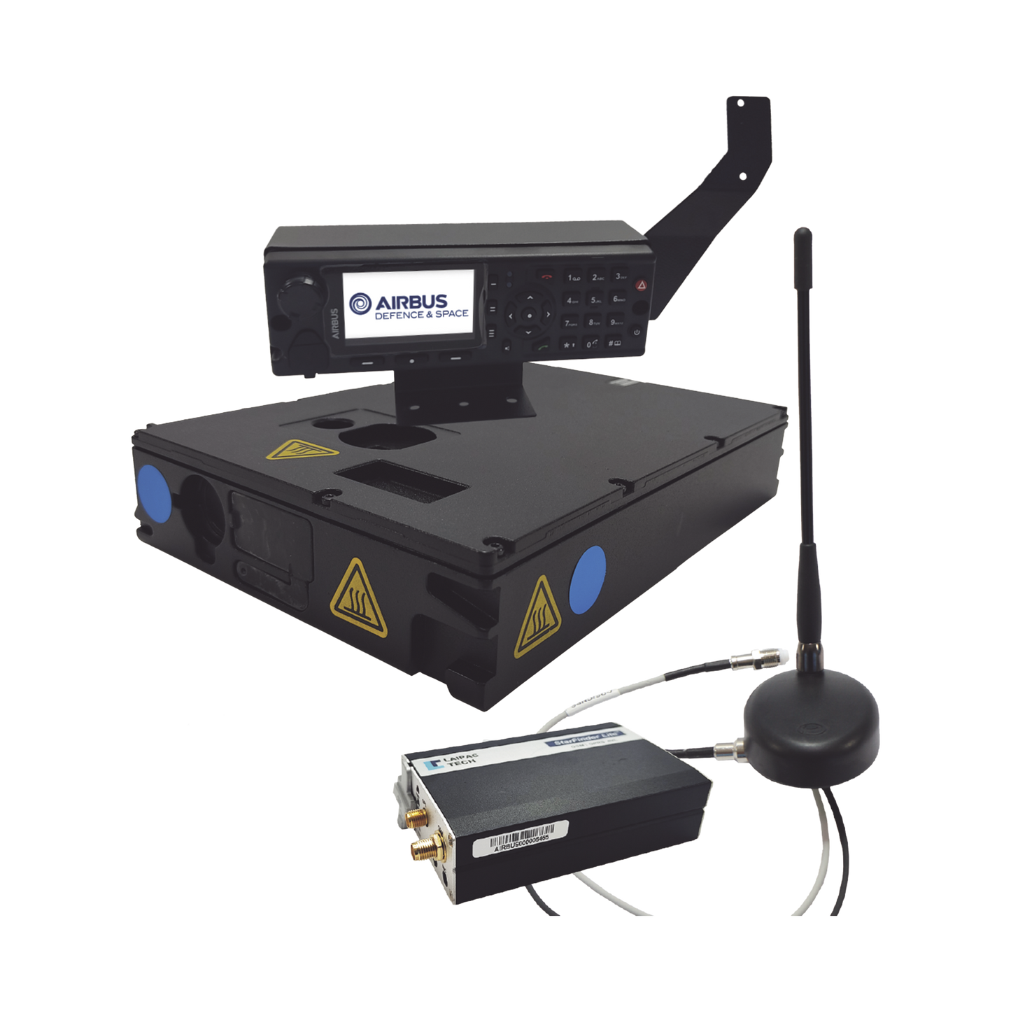 Radio Móvil Tetrapol TPM900 con antena dual GPS y RF de 380-430 MHz