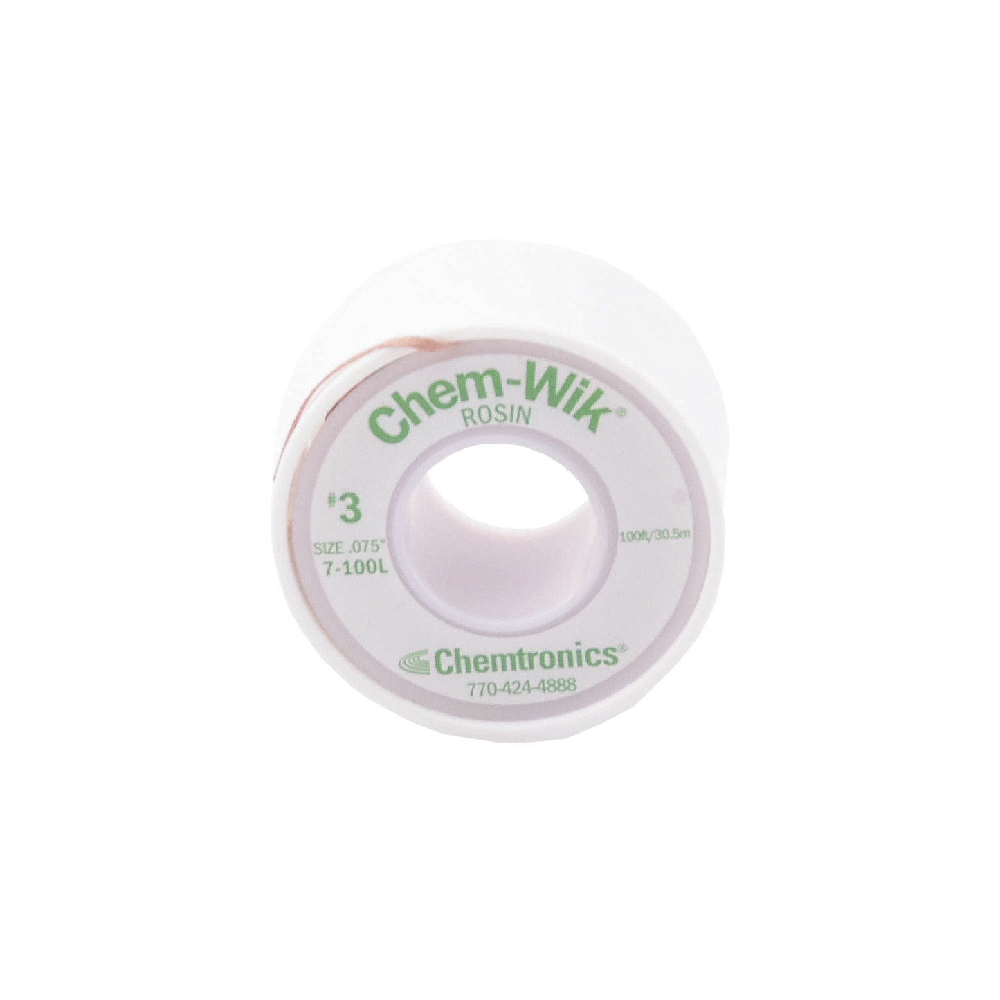 Rollo de Desoldar Chemtronics, 100 ft, 30 mts, 0.075 inches.
