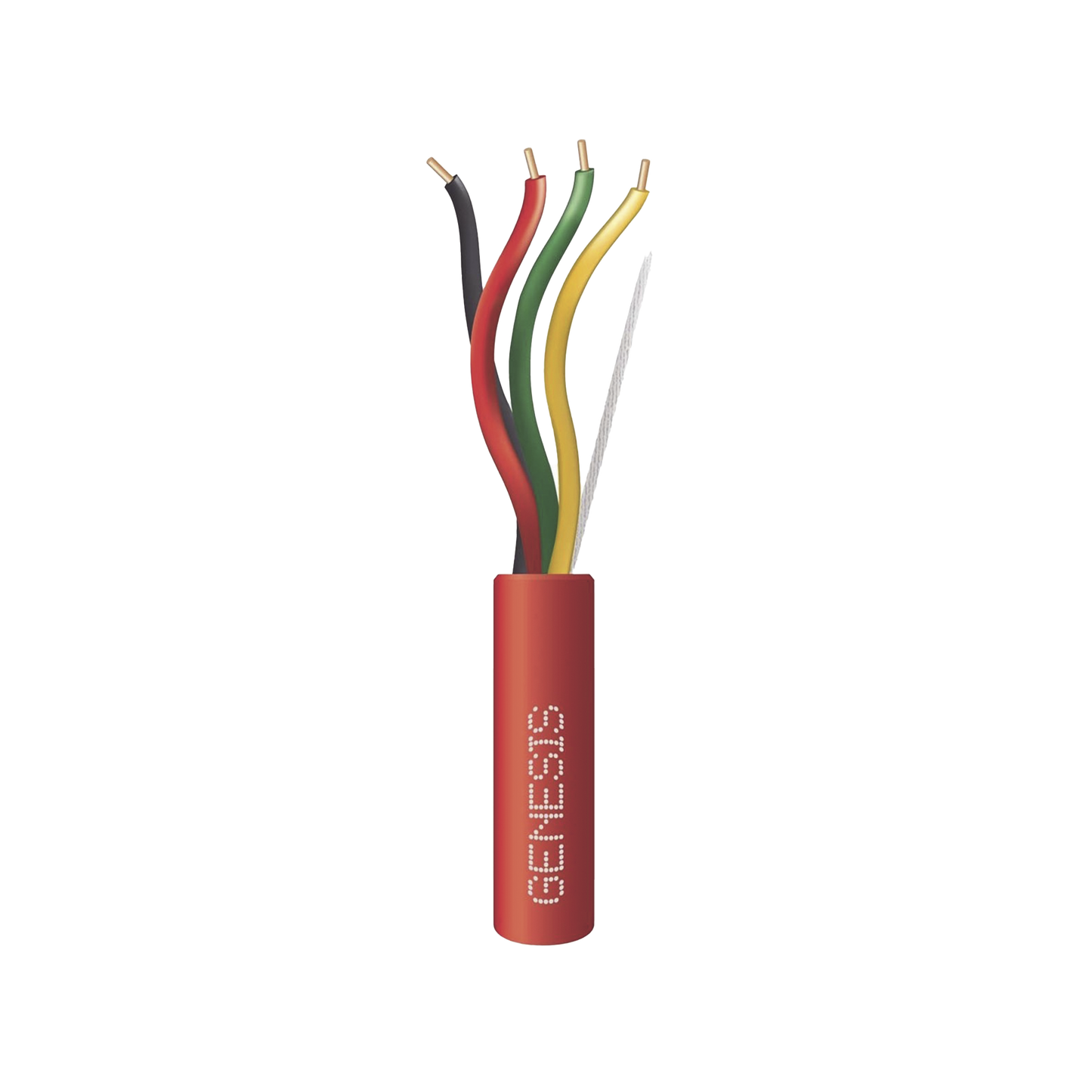 Bobina de 305 Metros de Alambre / 4 x 14 AWG / Tipo FPLR-CL3R / Resistente al Fuego / Color Rojo / Para Sistemas Contra Incendio o Sistemas de Evacuación