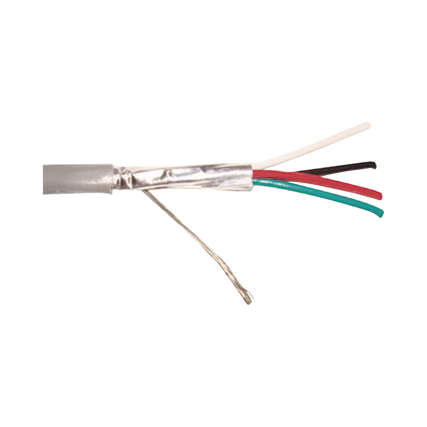 Caja de 305 metros / 4 X 22 AWG / Blindado / CMR, color gris. Aplicaciones en sistemas de audio, alarmas y control de acceso.