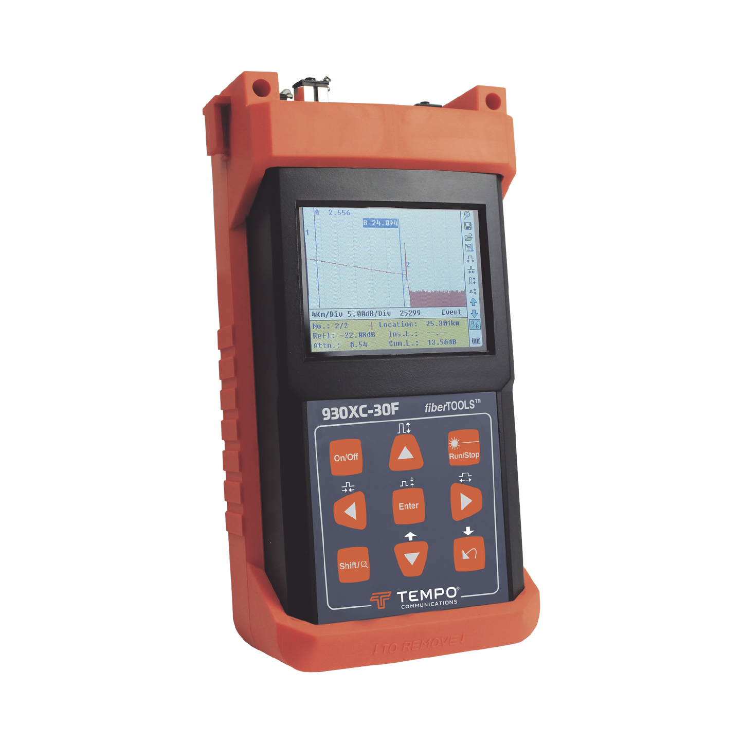 OTDR para pruebas en Enlaces de Fibra Óptica, lambdas 1310/1550/1625 nm / Prueba Fibra Viva