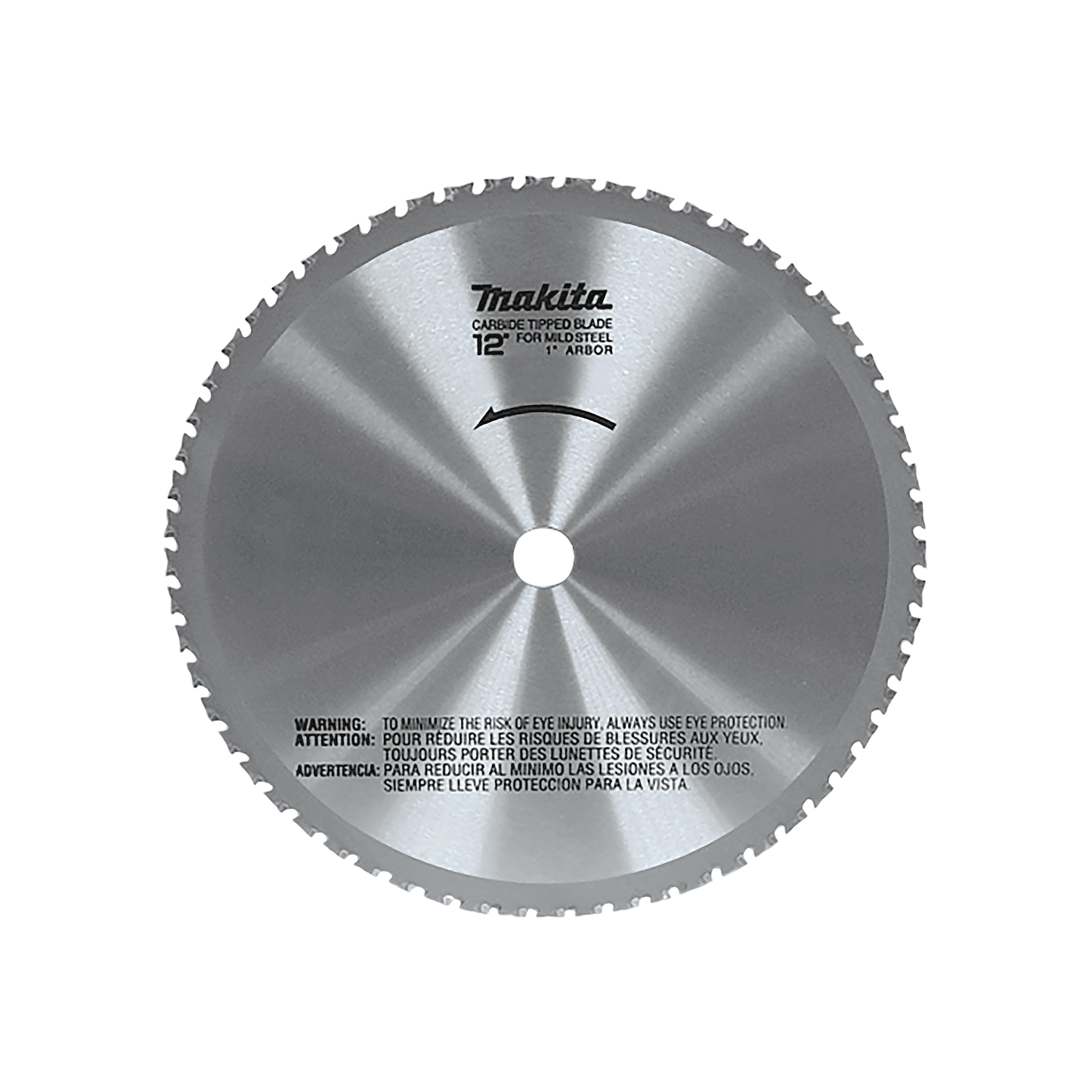 Disco de 12" de 60 Dientes con Puntas de Carburo para Cortar Metal