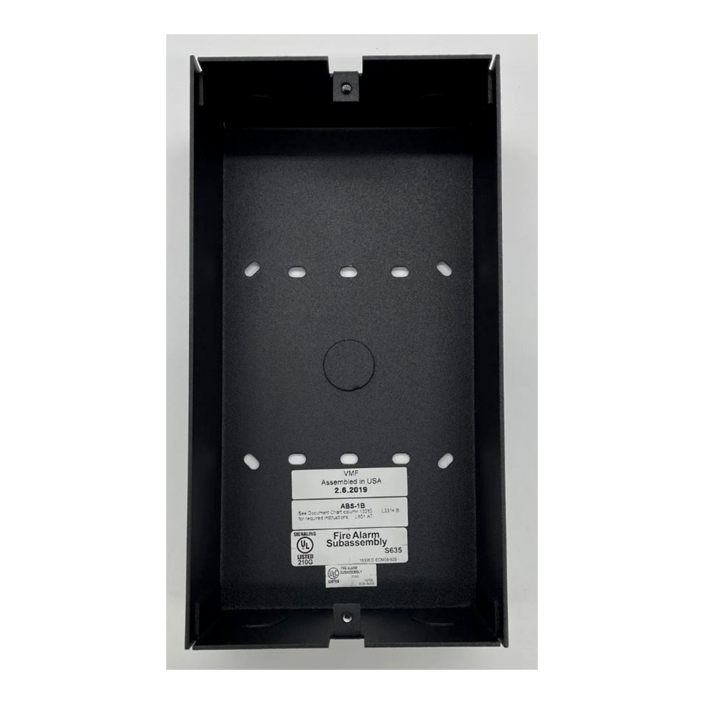 Caja de montaje para anunciadores serie ACS de NOTIFIER