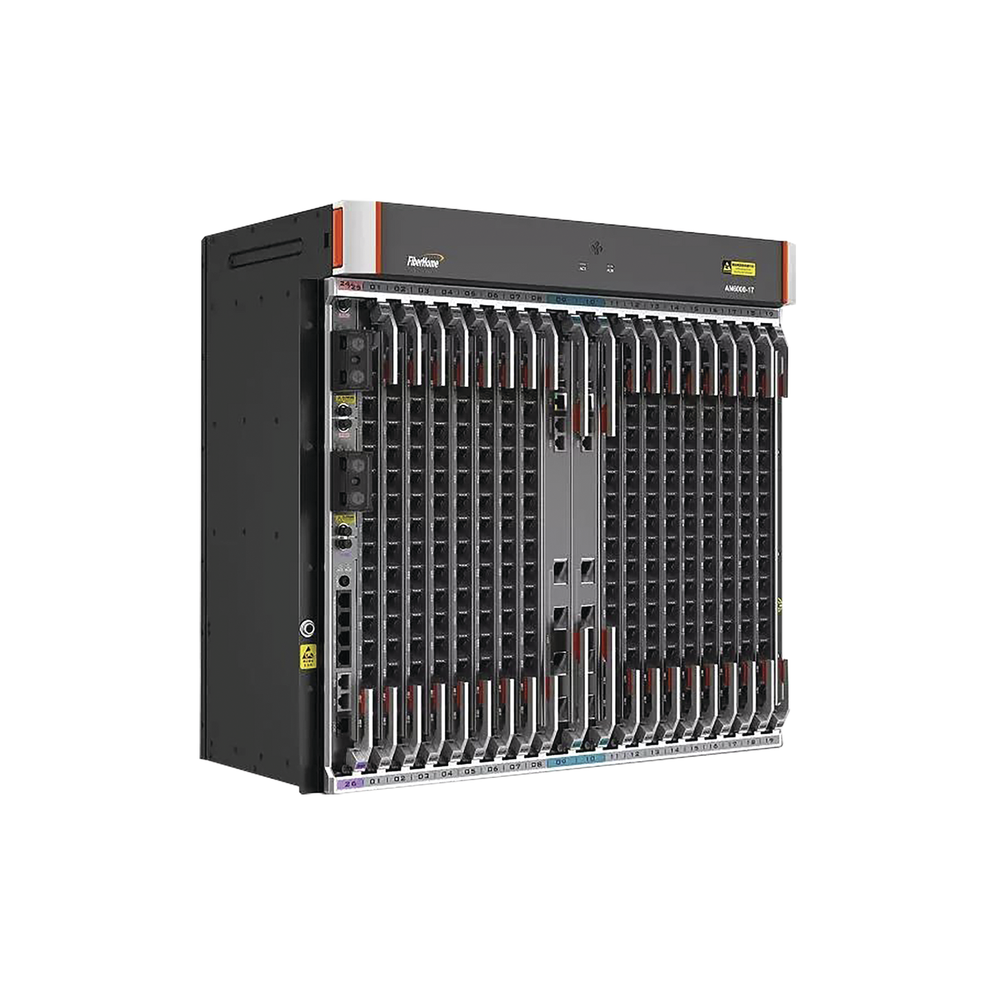 OLT Carrier Class Modular GPON, 16 Ranuras de Servicio, 1 Tarjeta de Servicio, crecimiento hasta 256 puertos GPON o 128 XGPON, Gestión por UNM2000, CLI