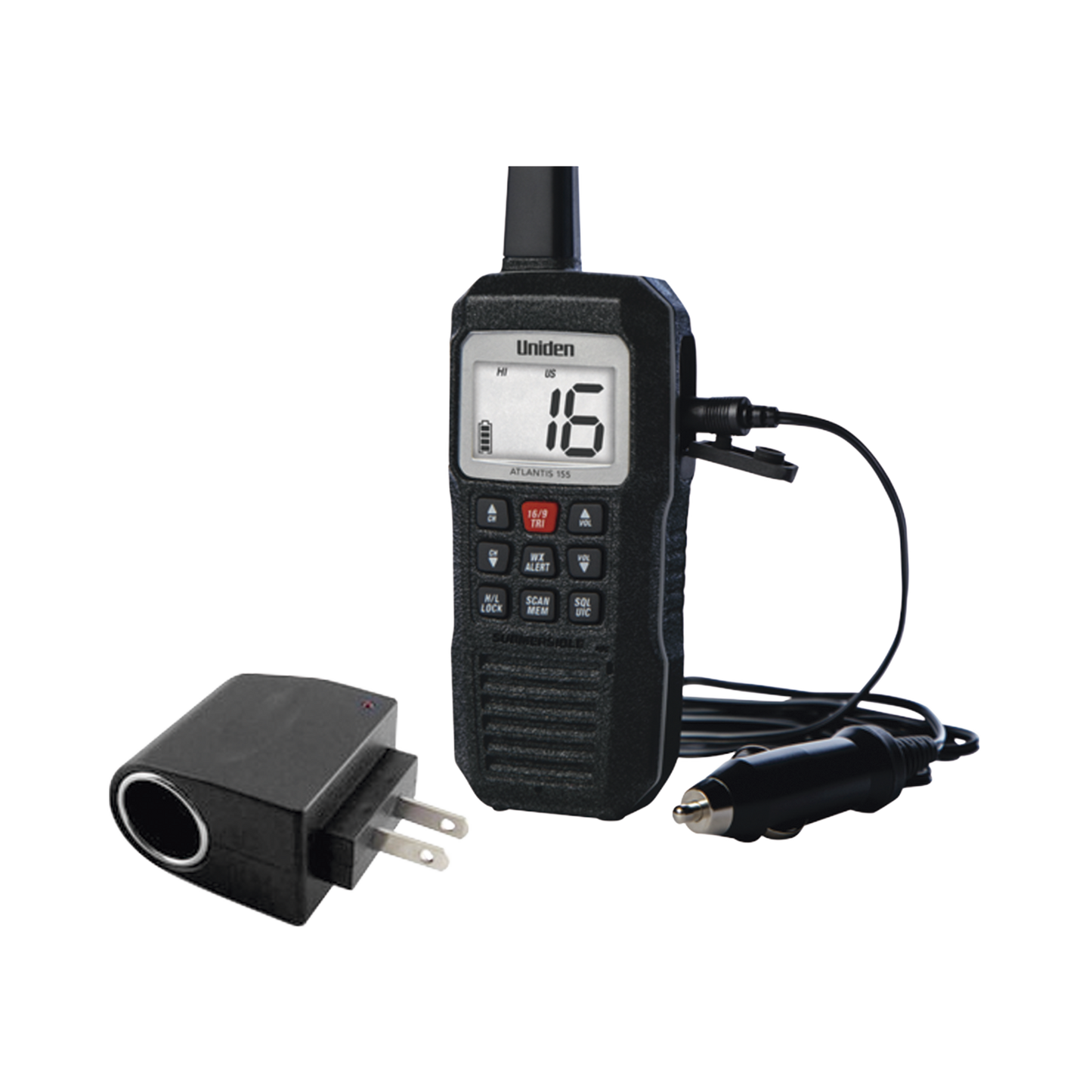 Radio Marino Portátil VHF, flotante y sumergible, Rx: 156.050-163.275MHz Tx: 156.025-157.425MHz, cumple con los canales marinos Internacionales, de EUA y Canadá