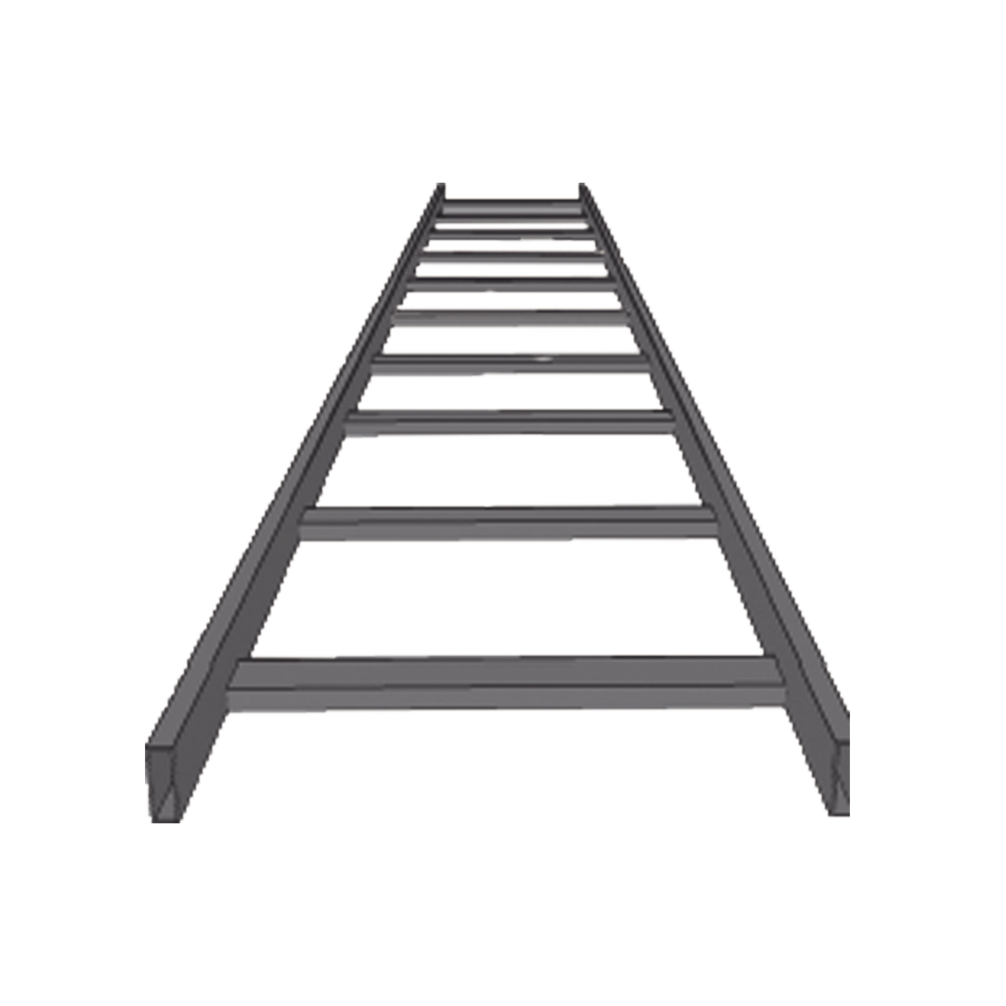 Escalera tubular, tramo recto epoxica de 1.5" de Peralte x 12" de Ancho, tramo de 3 m, ideal para Centros de Datos