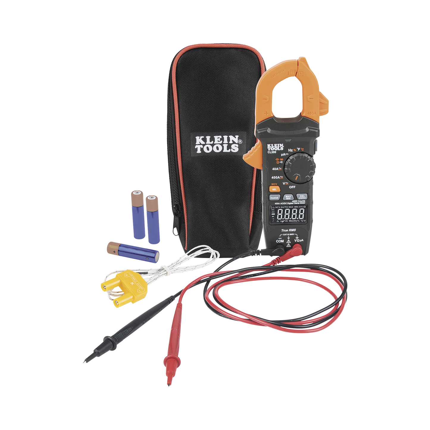 Amperímetro Digital de Gancho, Rango Automático de 400 A CA/CD. (MIDE CORRIENTE DIRECTA)