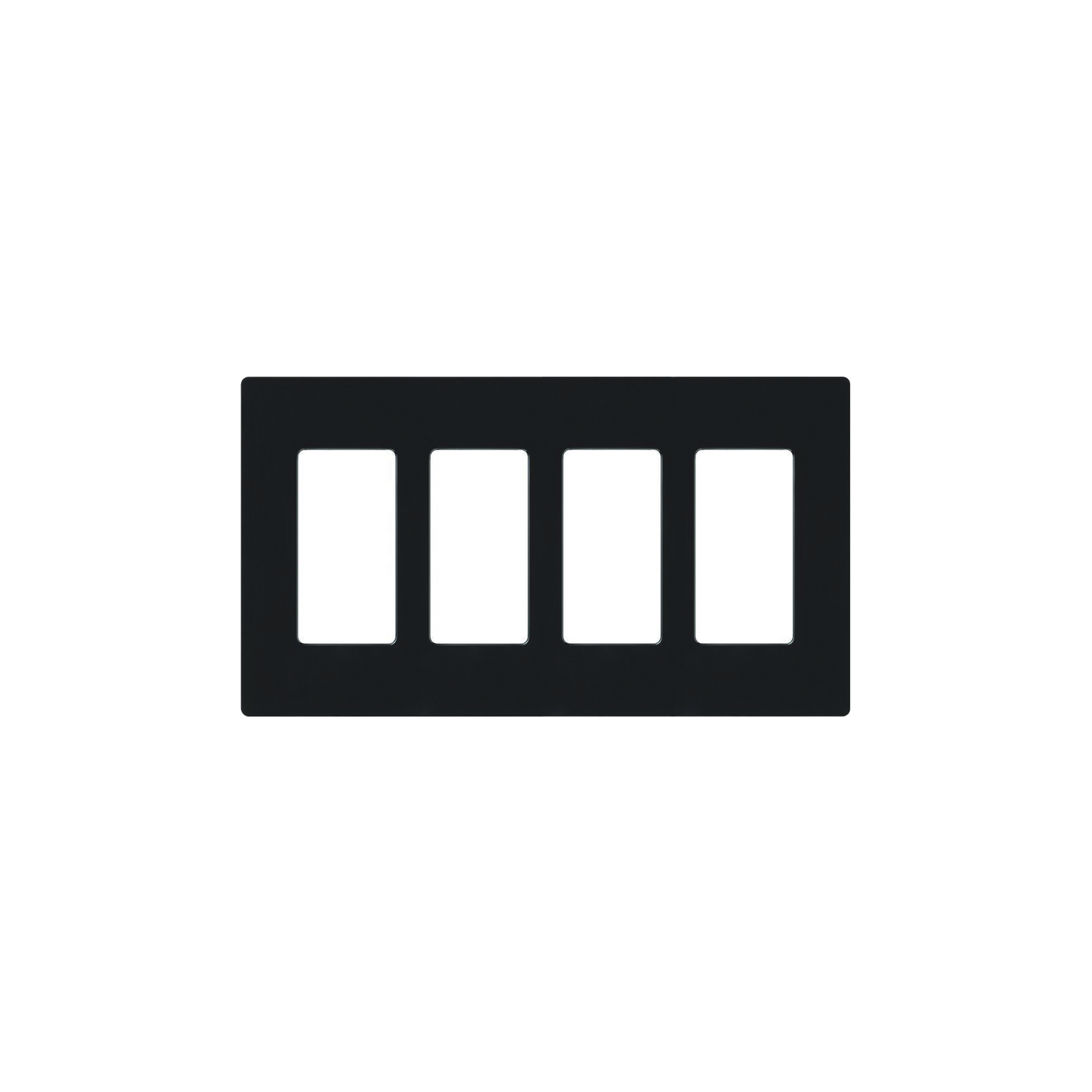 Placa de pared 4 espacio, para atenuador (dimmer), switch ó control remoto PICO inalámbrico.