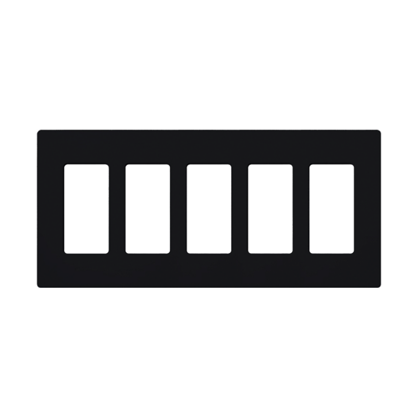 Placa de pared 5 espacios, para atenuador (dimmer), switch ó control remoto PICO inalámbrico