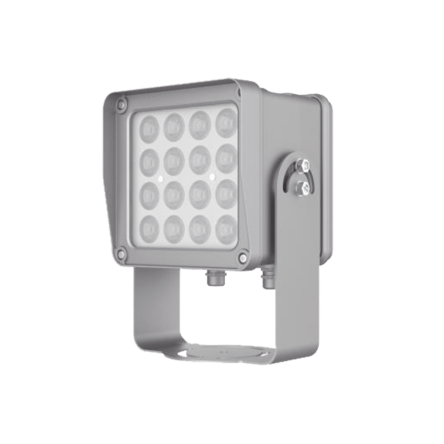 Lampara IR de Luz Continua / 16 Lámparas LED / Distancia Efectiva 16 a 25 metros / Cobertura 40° / Exterior IP66