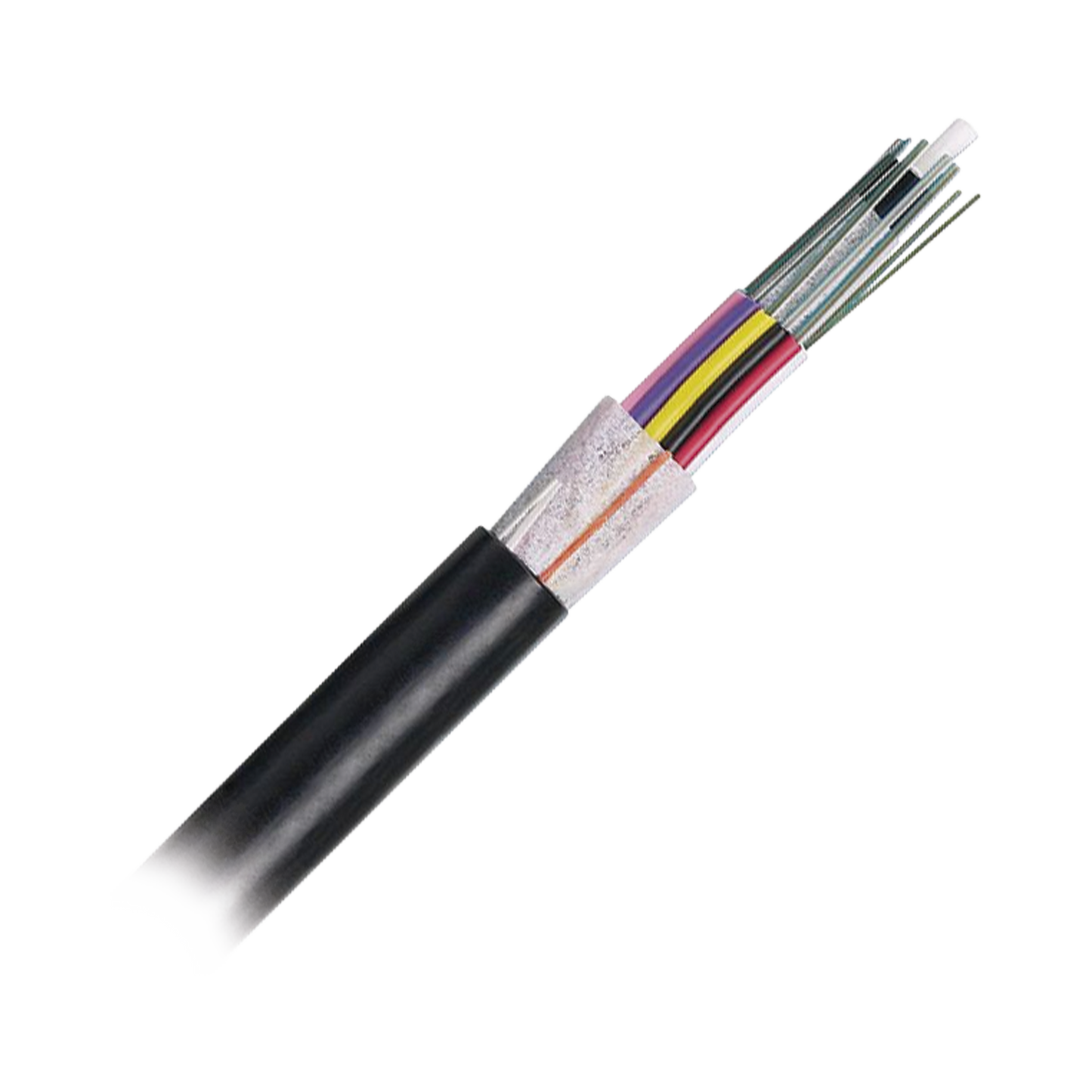 Cable de Fibra Óptica 6 hilos, OSP (Planta Externa), No Armada (Dieléctrica), MDPE (Polietileno de Media densidad), Multimodo OM4 50/125 Optimizada, Precio Por Metro