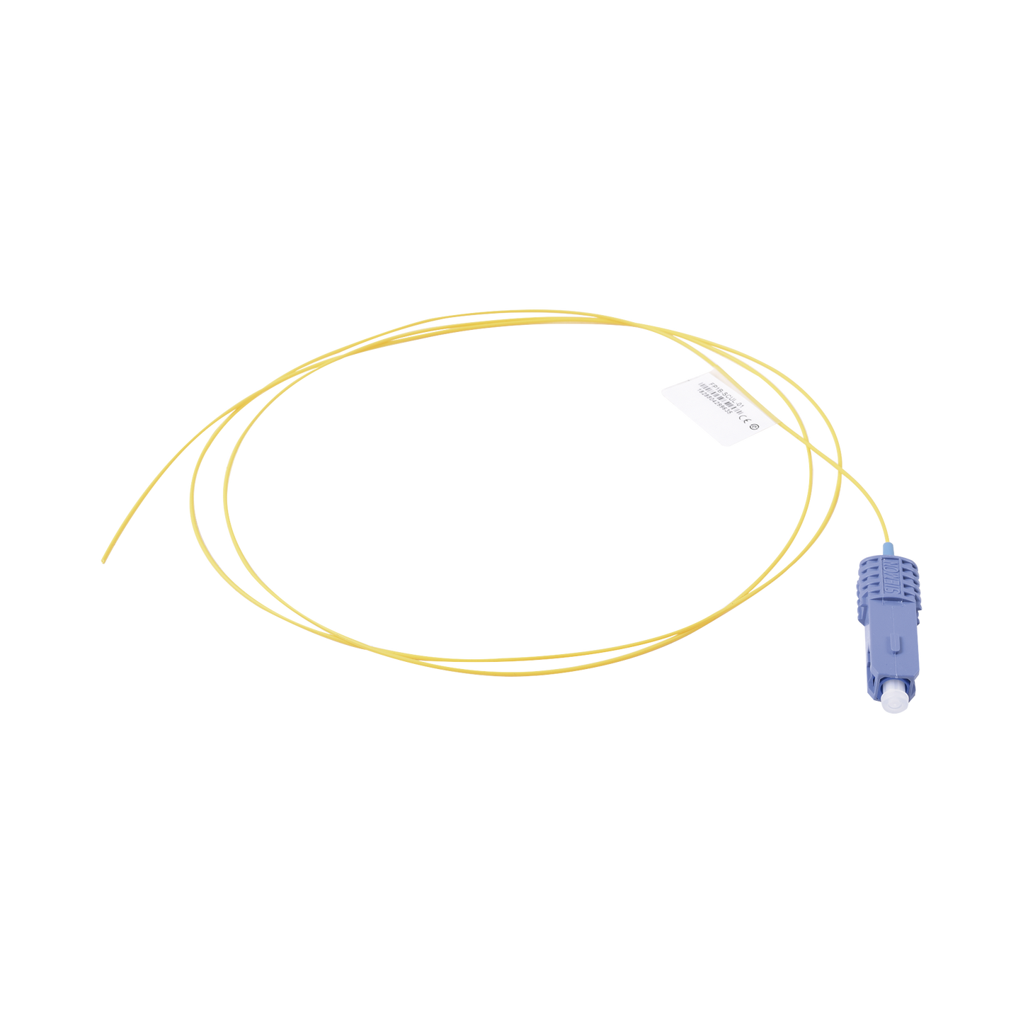 Pigtail de Fibra Óptica SC/UPC Simplex, Monomodo OS1/OS2 XGLO, OFNR, Color Amarillo, 1 Metro