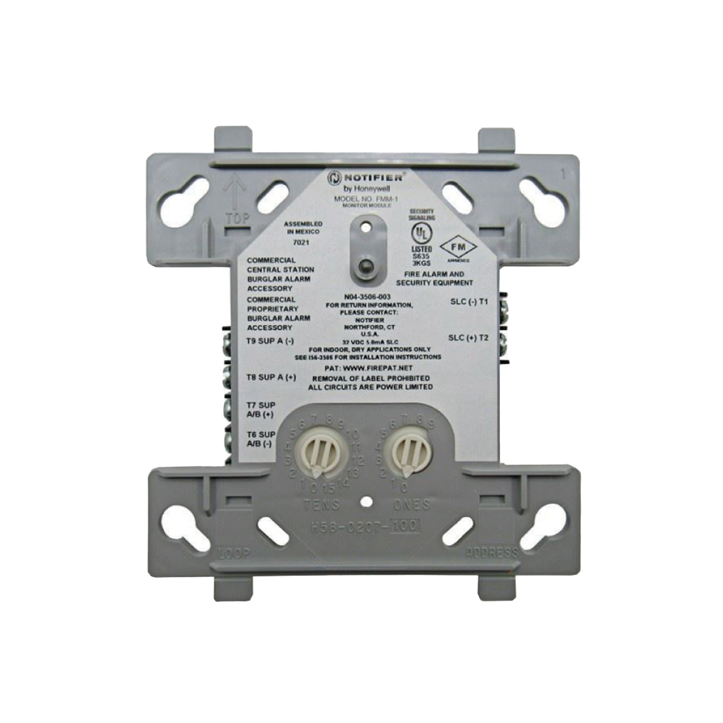 Modulo Monitor / Direccionable / para Detectores Convenciones de Humo a 2 hilos / Tecnología FlashScan® de NOTIFIER