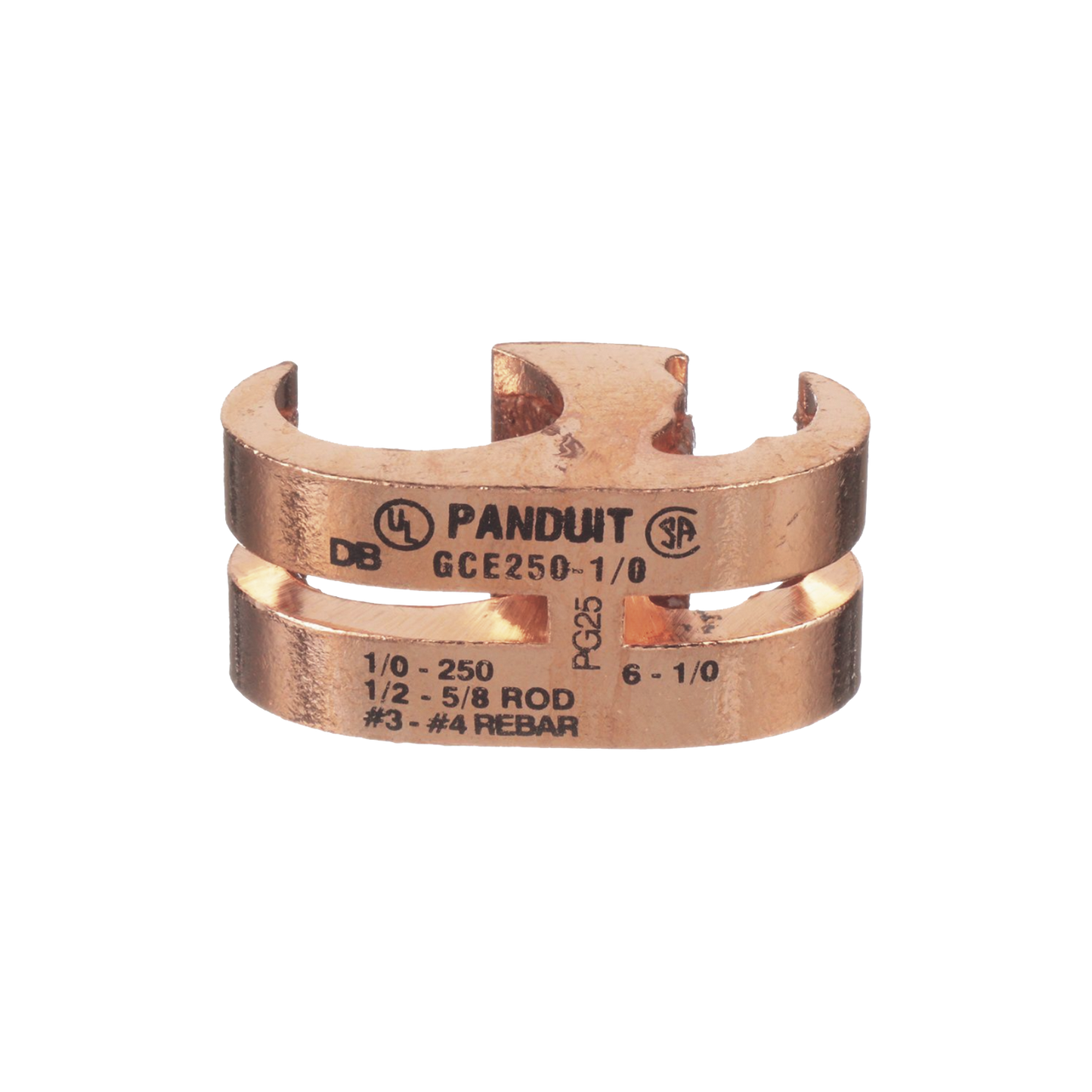 Conector de Conexión a Tierra tipo "E" para Conductor 1/0 AWG STR – 250 KCMIL (70–120mm²) MAIN y TAP