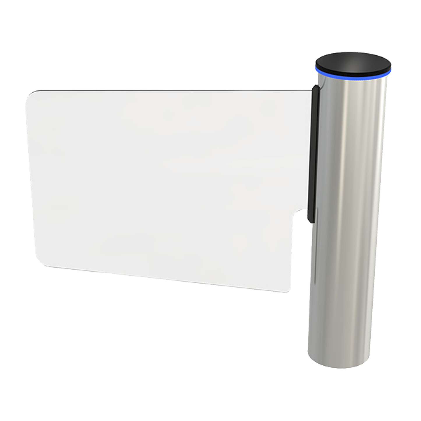 Torniquete Tipo Ala o Bandera Fabricado en Acero Inoxidable 304 con Hoja de Cristal Templado / Acceso Bidireccional con Corona LED