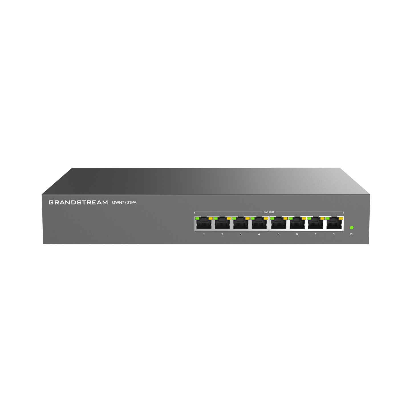 Switch PoE+ Gigabit No Administrable / 8 puertos 10/100/1000 Mbps / 8 puertos PoE+ / hasta 145W