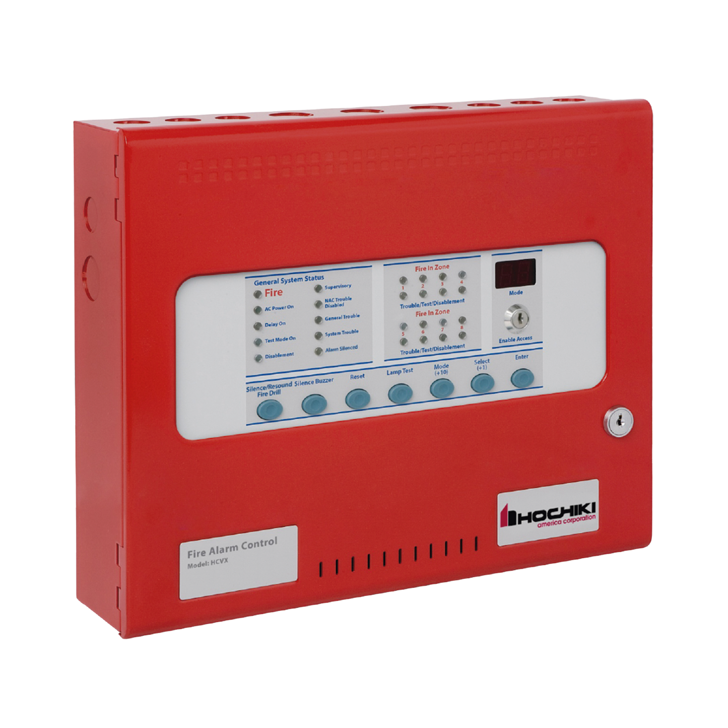 Panel Convencional De Detección De Incendio De 8 Zonas (0100-19360) Serie HCVX