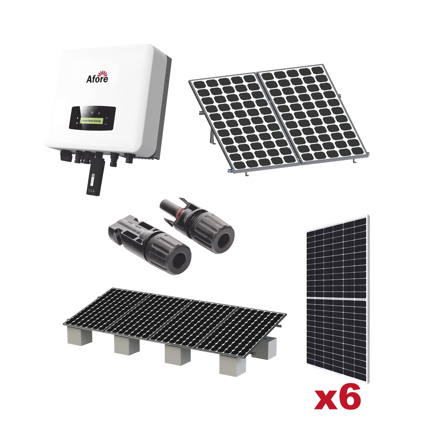Kit Solar Interconexion / 3kW 220Vca / Inversor AFORE / Montaje Incluido