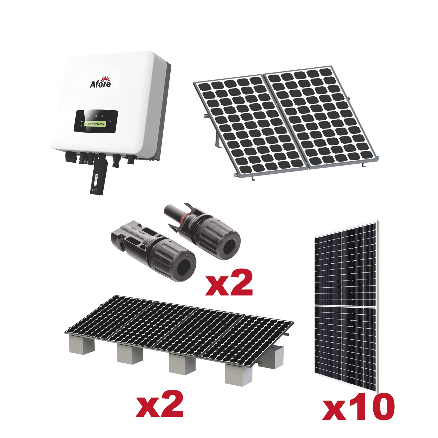 Kit Solar Interconexion / 5kW 220Vca / Inversor AFORE / Montaje Incluido