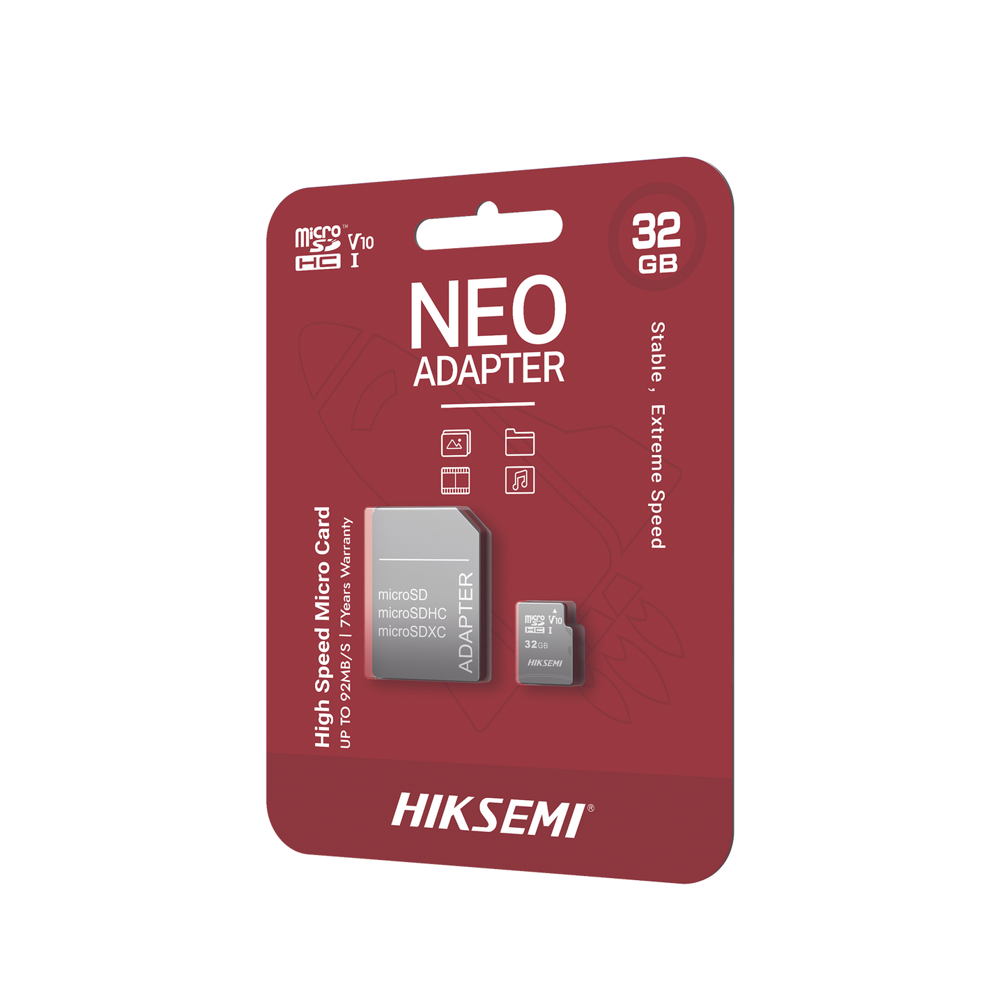 Memoria microSD con Adaptador Ideal para Celular o Tablet / 32 GB / Multipropósito / Clase 10 / 92 MB/s Lectura / 50 MB/s Escritura