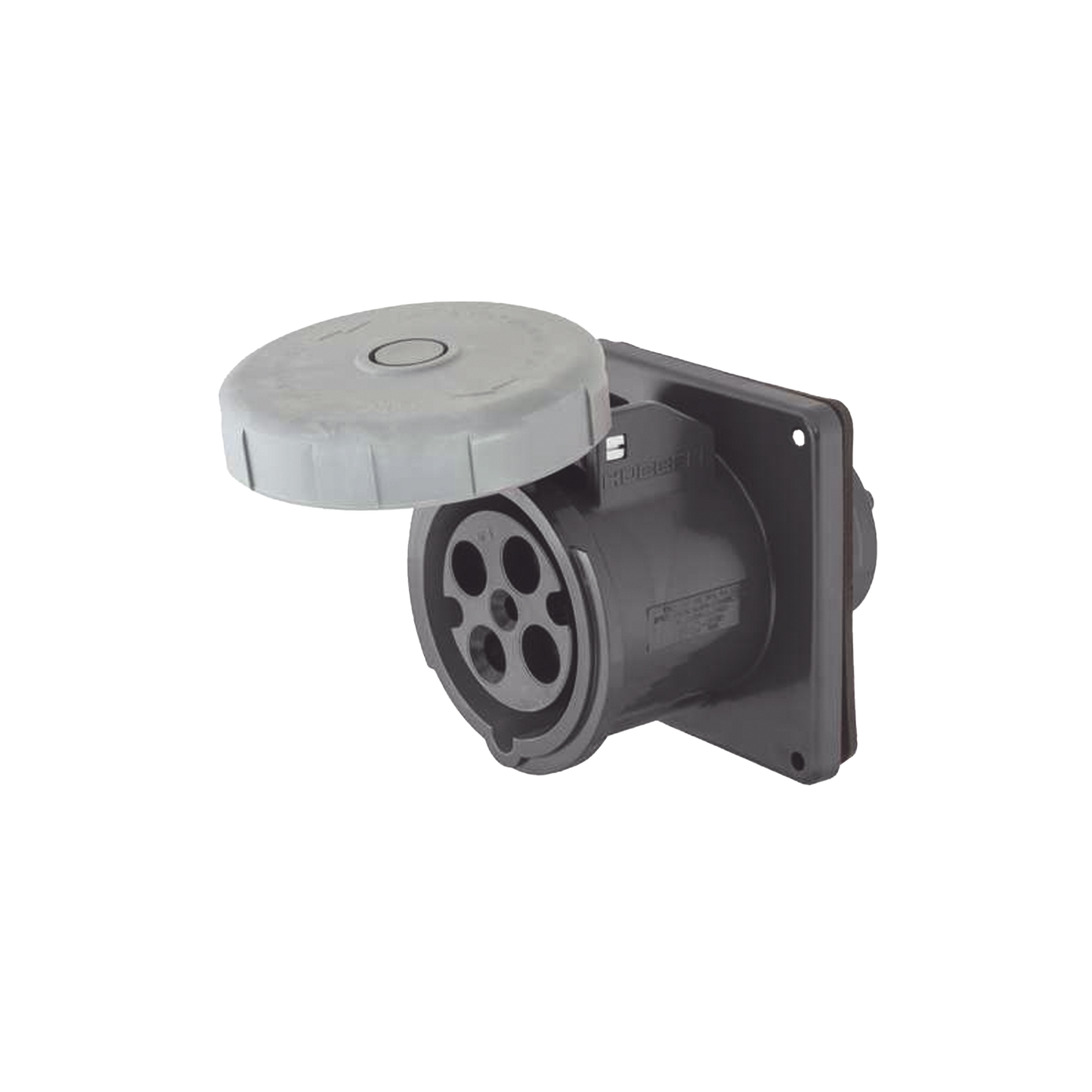 Receptáculo Pin and Sleeve Trifásico / 60 A 600 VCA 3 Fases / 3 Polos 4 Hilos / Hermético / Grado Industrial.