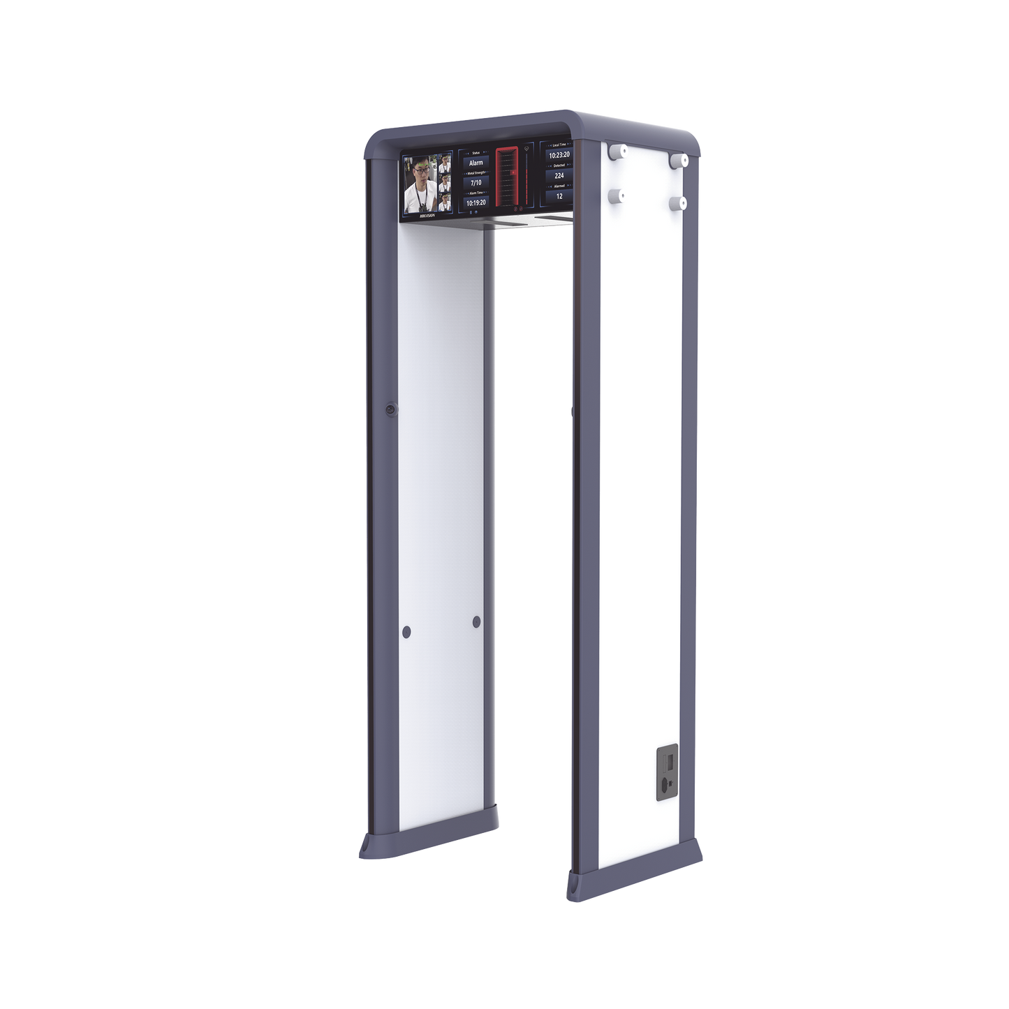 Arco Detector de Metales de 33 Zonas con Pantalla frontal LCD de 7" y Pantalla Trasera LCD de 29" / Conteo de personas y Alarmas / Ajuste de Sensibilidad e Interferencias