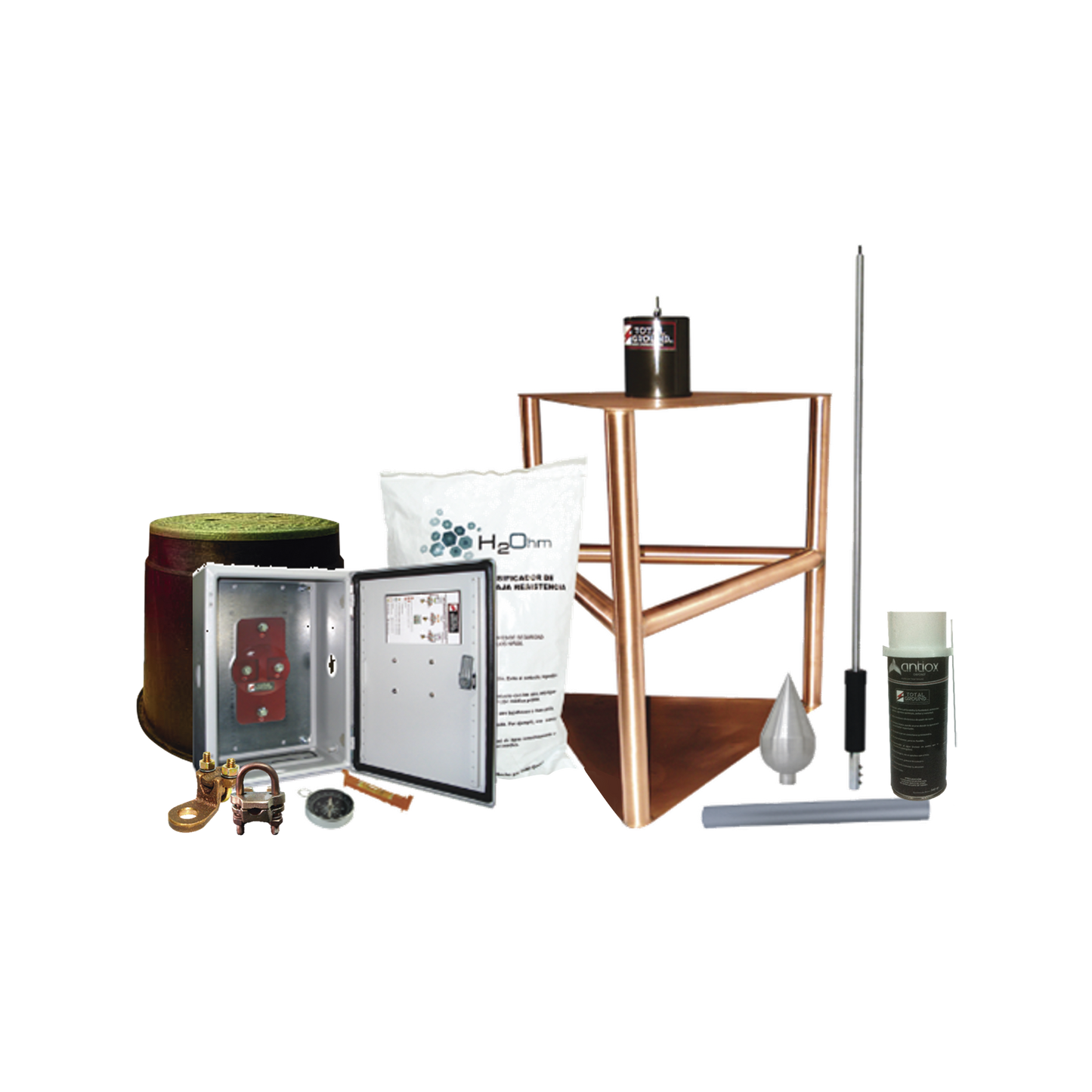 Kit Pararrayo con Accesorios de Instalación en Torre para Protección de 200 m de Diámetro.