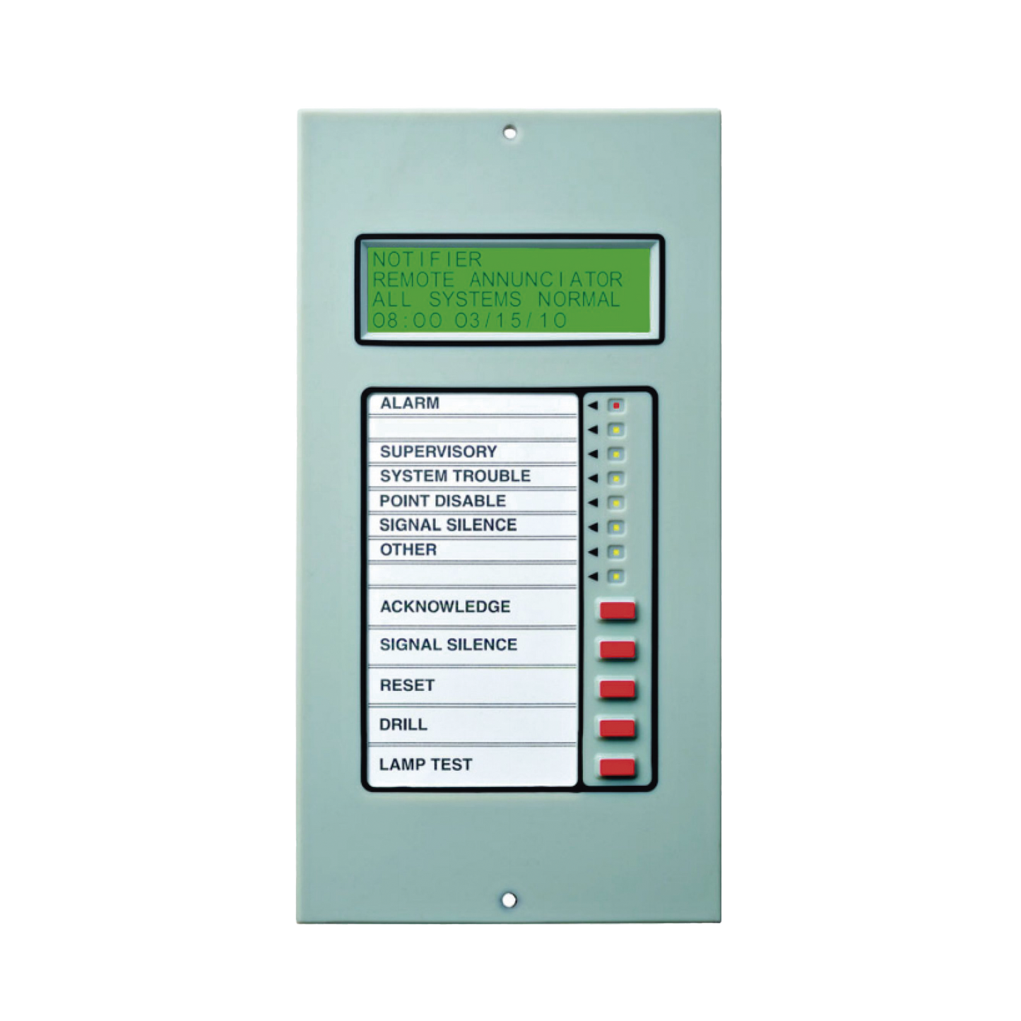 Anunciador Remoto de 80 Caracteres / Compatible con NFS-320, NFS-320-SP, NFS2-640 y NFS2-640-SP, NFS2-3030 y NFS2-3030-SP de NOTIFIER