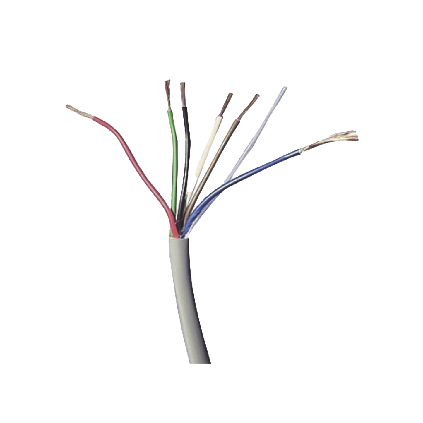 Bobina de Cable 305 Metros: 6 x 22 AWG, Color Blanco, CMR, Para Sistemas de Seguridad y Alarmas