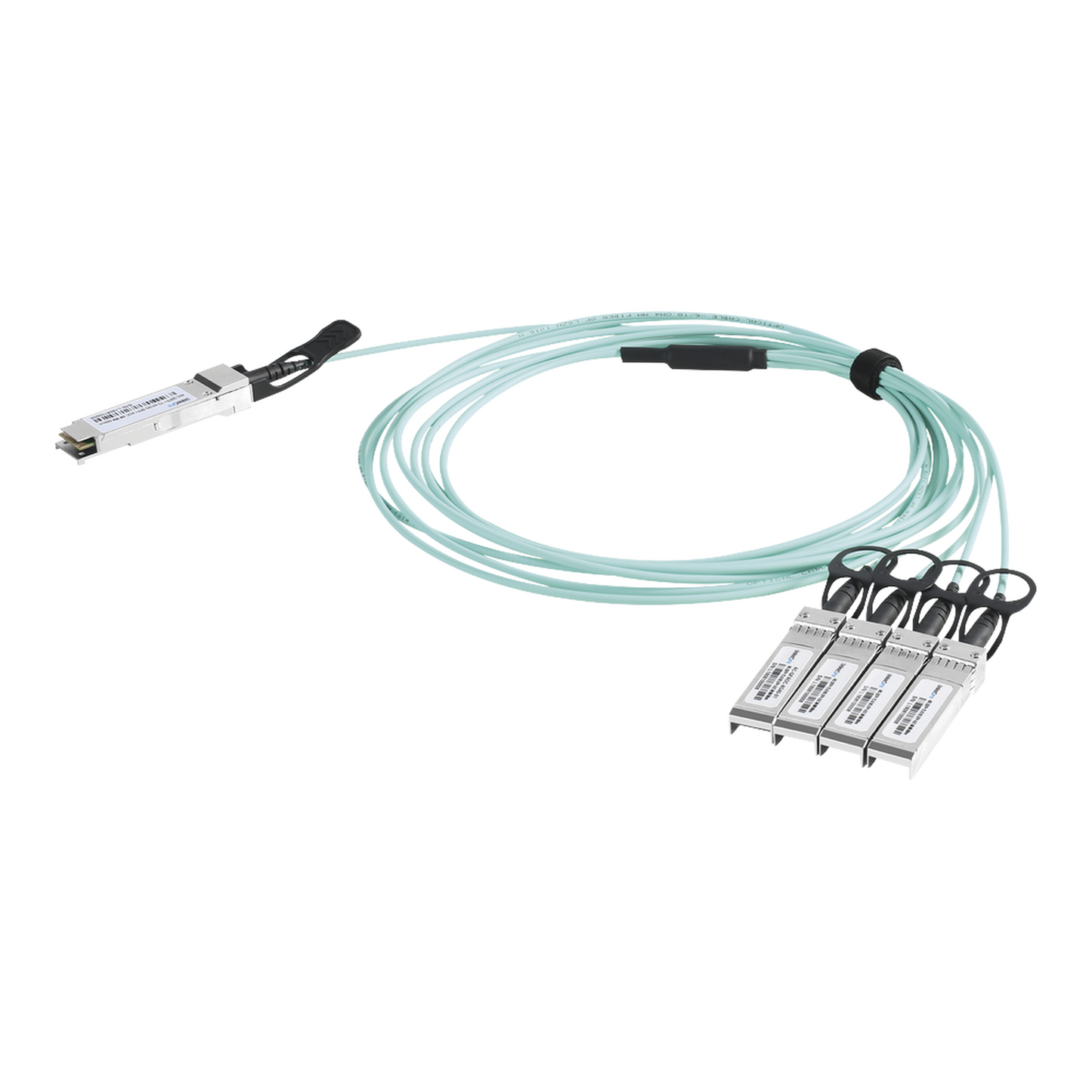 Cable AOC QSFP+ de 40 Gbps a 4x 10 Gbps / Cable de fibra óptica Activo / Longitud: 2 metros