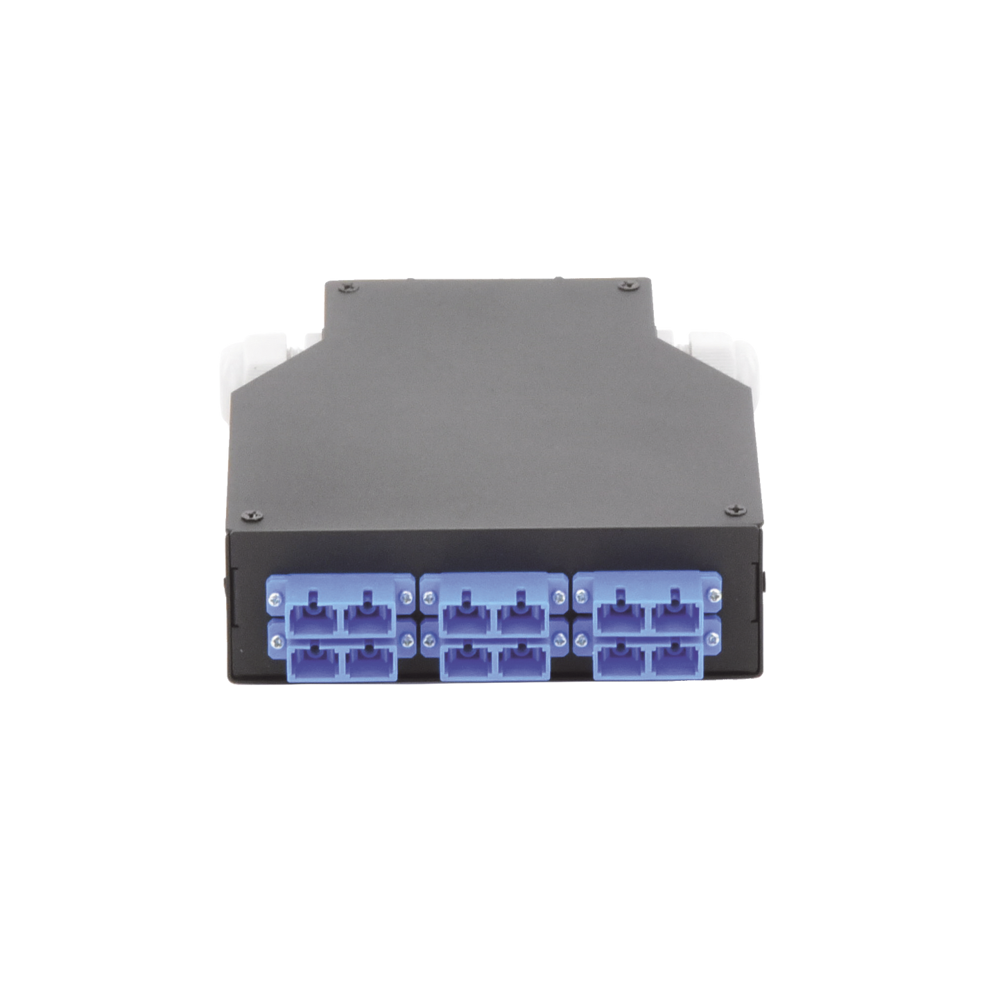 Distribuidor de Fibra óptica para Riel Din, 6 Acopladores SC/UPC Duplex Monomodo con Charola de Empalme