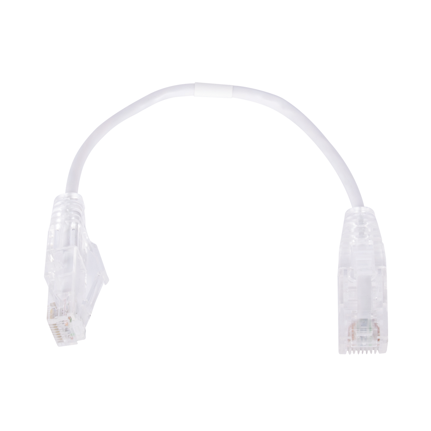 Cable de Parcheo Slim UTP Cat6 - 20 cm Blanco Diámetro Reducido (28 AWG)