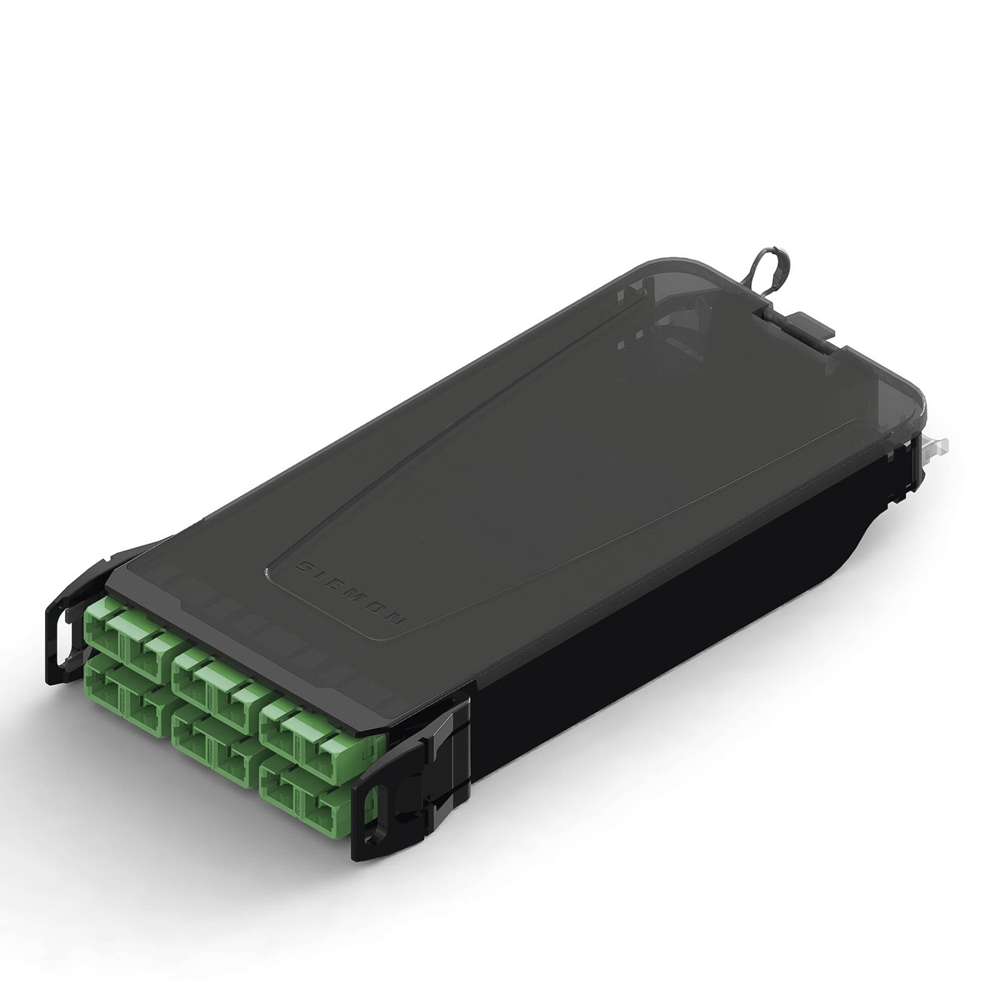 Cassette para empalme (Fusión) LightVerse, Hasta 12 fibras, Conectores SC/APC "Shuttered", para fibra Monomodo, 900um, 1 metro