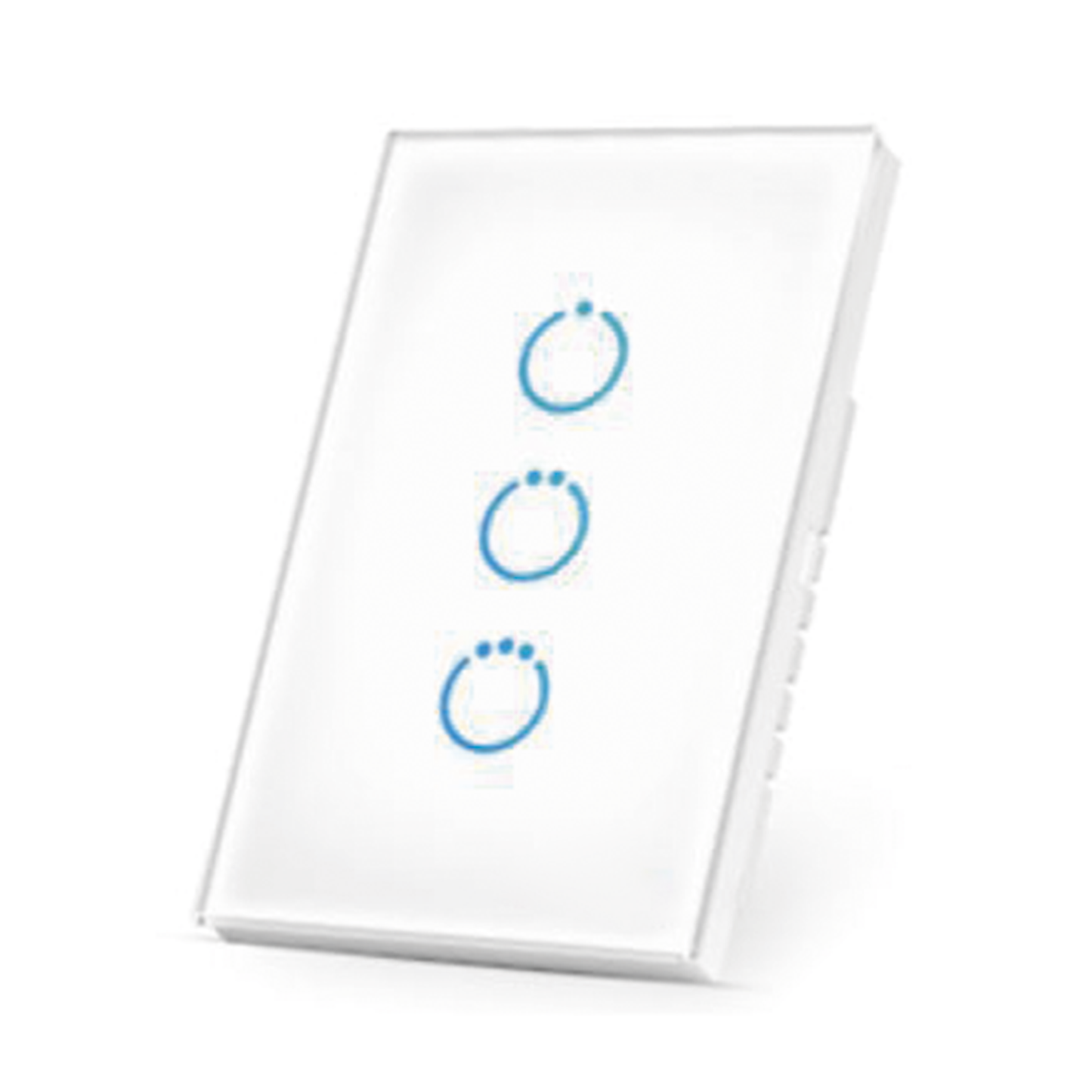 (ZWAVE) Interruptor On/Off panel táctil touch inalámbrico Zwave Plus 3 botones. Compatible con Hubitat HC8, Álula M2M, otro