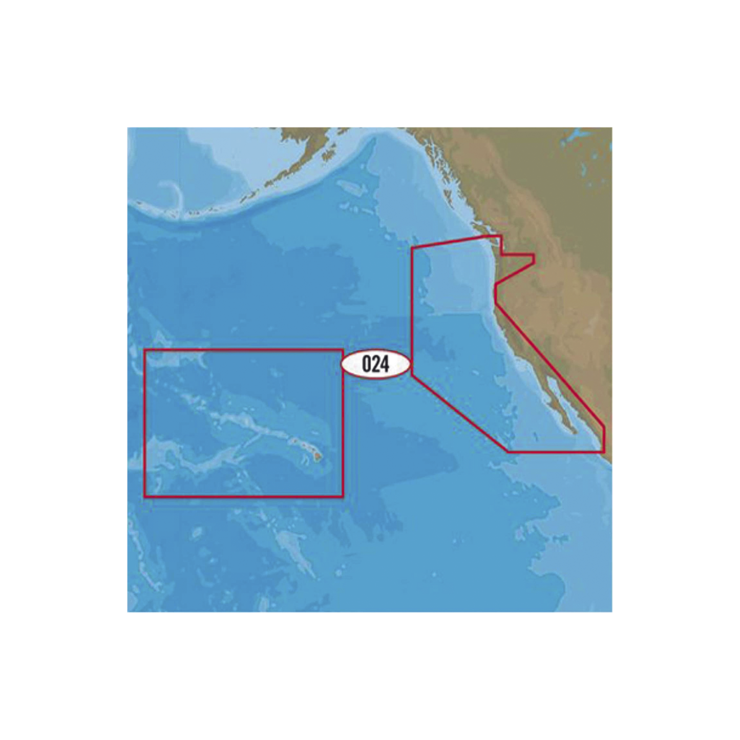 NA-D024 - Costa oeste de EE.UU y Hawai - 4D - AMER - Wide para pantallas RAYMARINE y FURUNO
