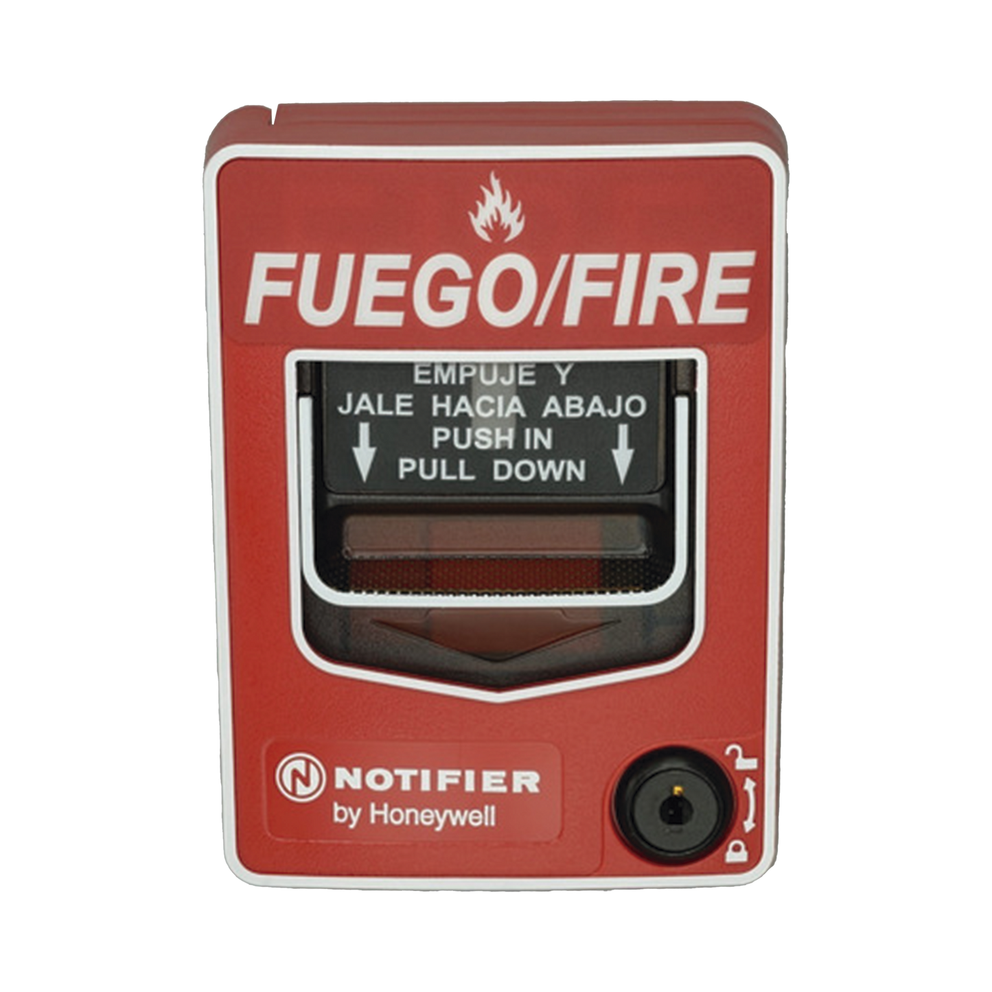 Estación Manual de Emergencia Inalámbrica / Protocolo FlashScan® de NOTIFIER / Incluye Baterías / Texto en Español