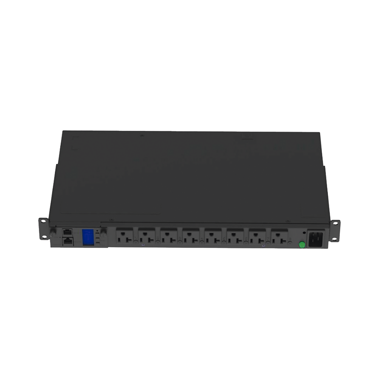 PDU Switchable y Monitoreable por Toma (MS) para Distribución de Energía, Enchufe de Entrada NEMA L5-20P, Con 8 Salidas 5-20R, Horizontal 19in, 120 Vca, 15 Amp, 1UR