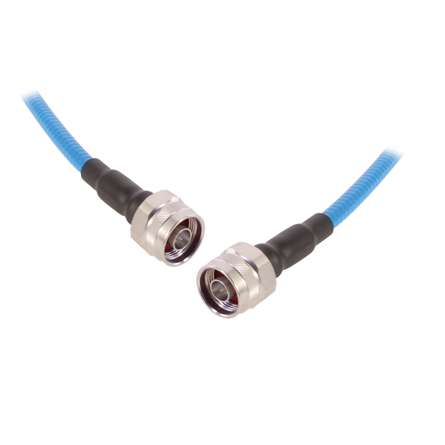 Cable flex SSP-250-LLPL (1/4" diam.) de 1m, bajo PIM (≤-155 dBc), conectores N Macho a N Macho, 0-6 GHz.