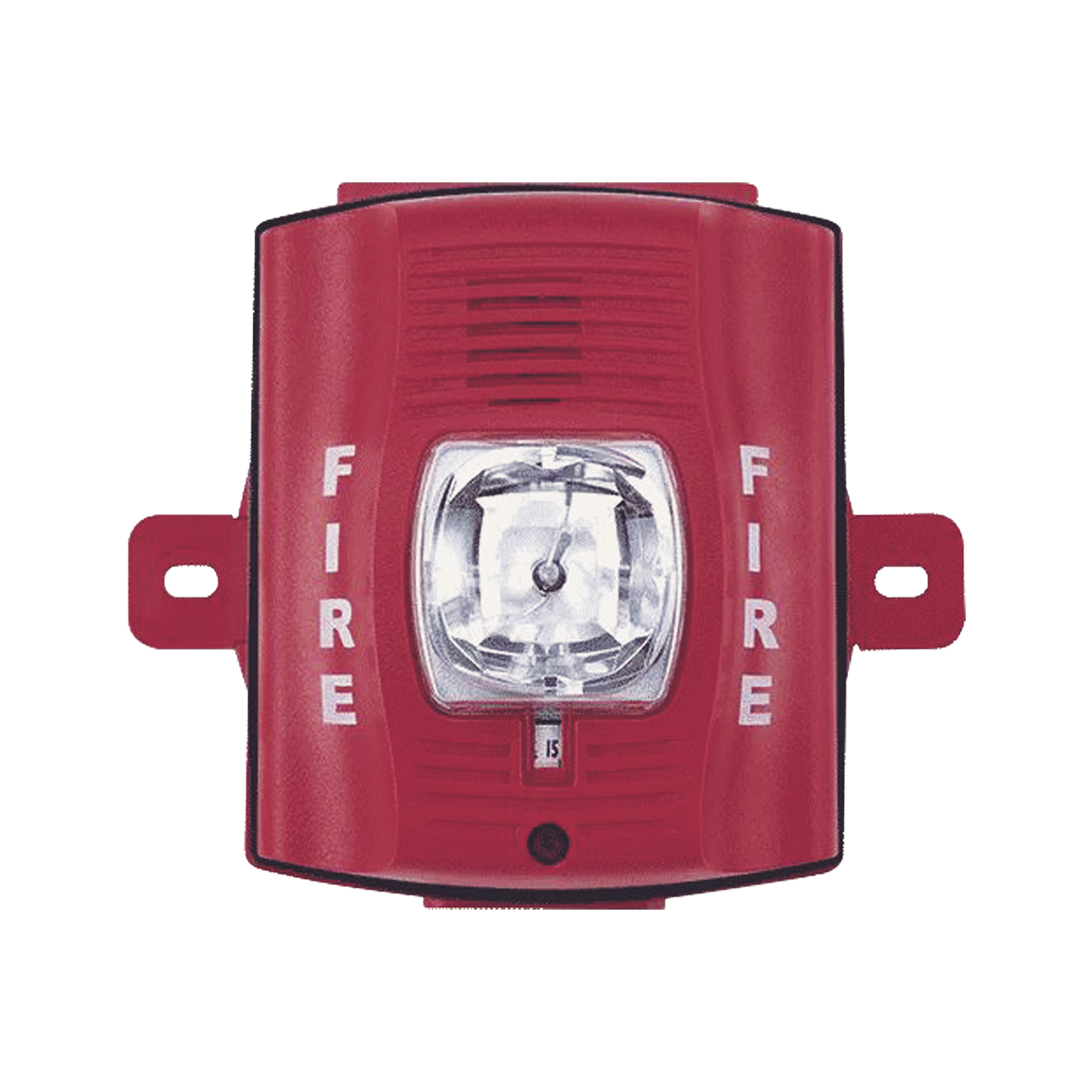 Sirena Estrobo Para Exterior De Dos Hilos Color Rojo Montaje Pared