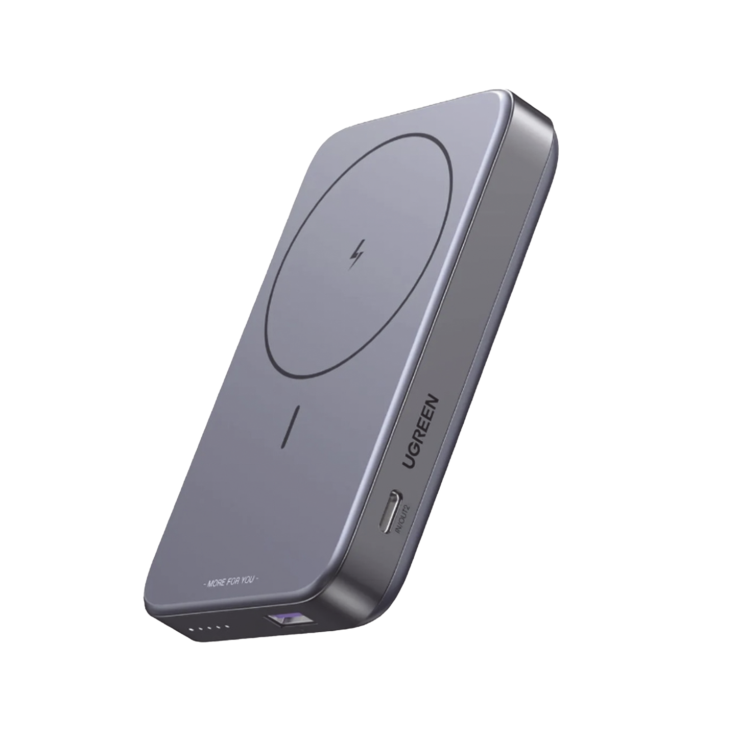 Power Bank MagSafe de 10000mAh NEXODE | 20W | 1 USB-C | 1 USB-A | Carga Rápida bidireccional | Soporta modo Standby | Soporte Plegable | Ultra Delgado | Ultra ligero | Compatible con iPhone 15/14/13/12 | Color Gris.