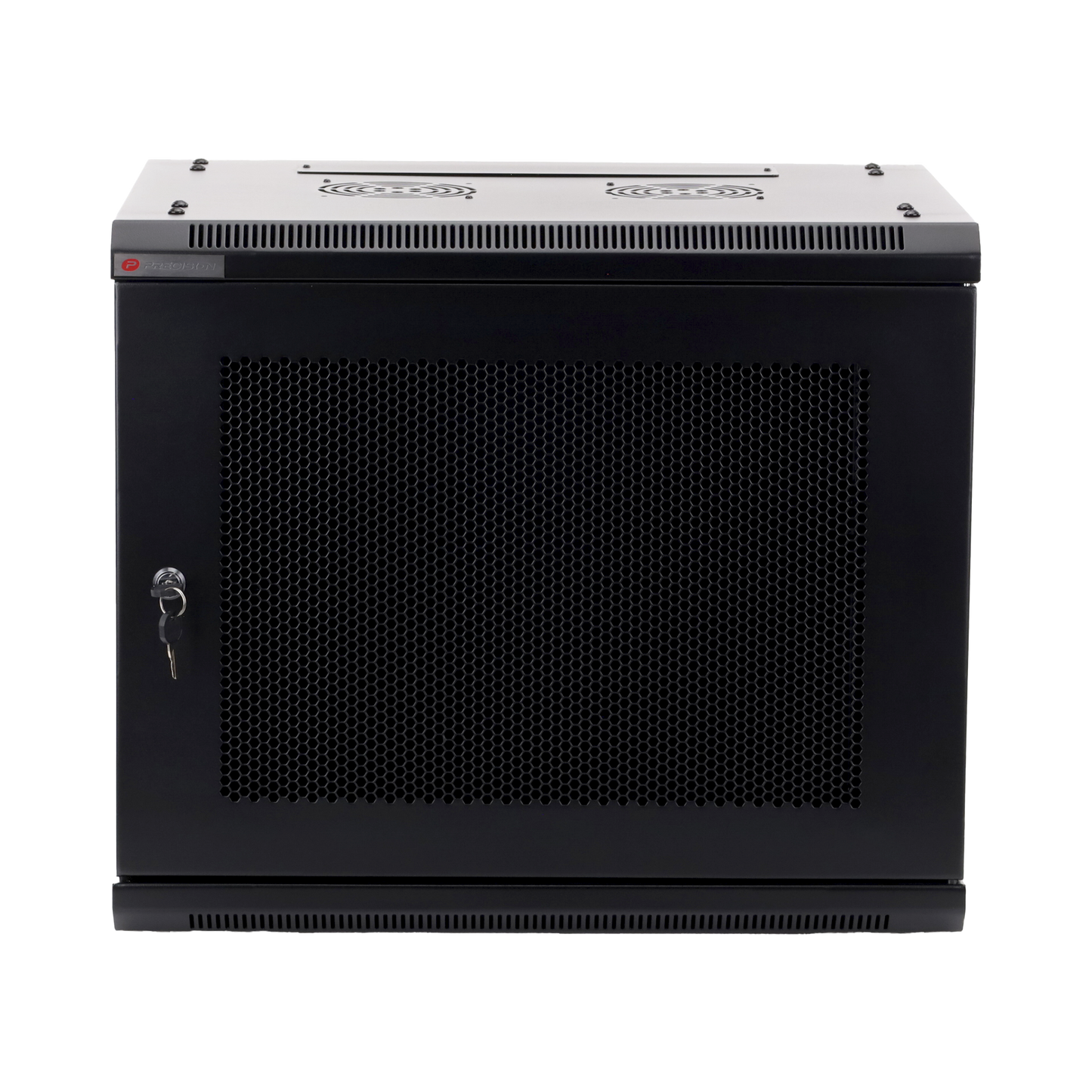 Gabinete PRECISION, Con Puerta Perforada, de 19in, 9UR, 450mm de Profundidad, Color Negro