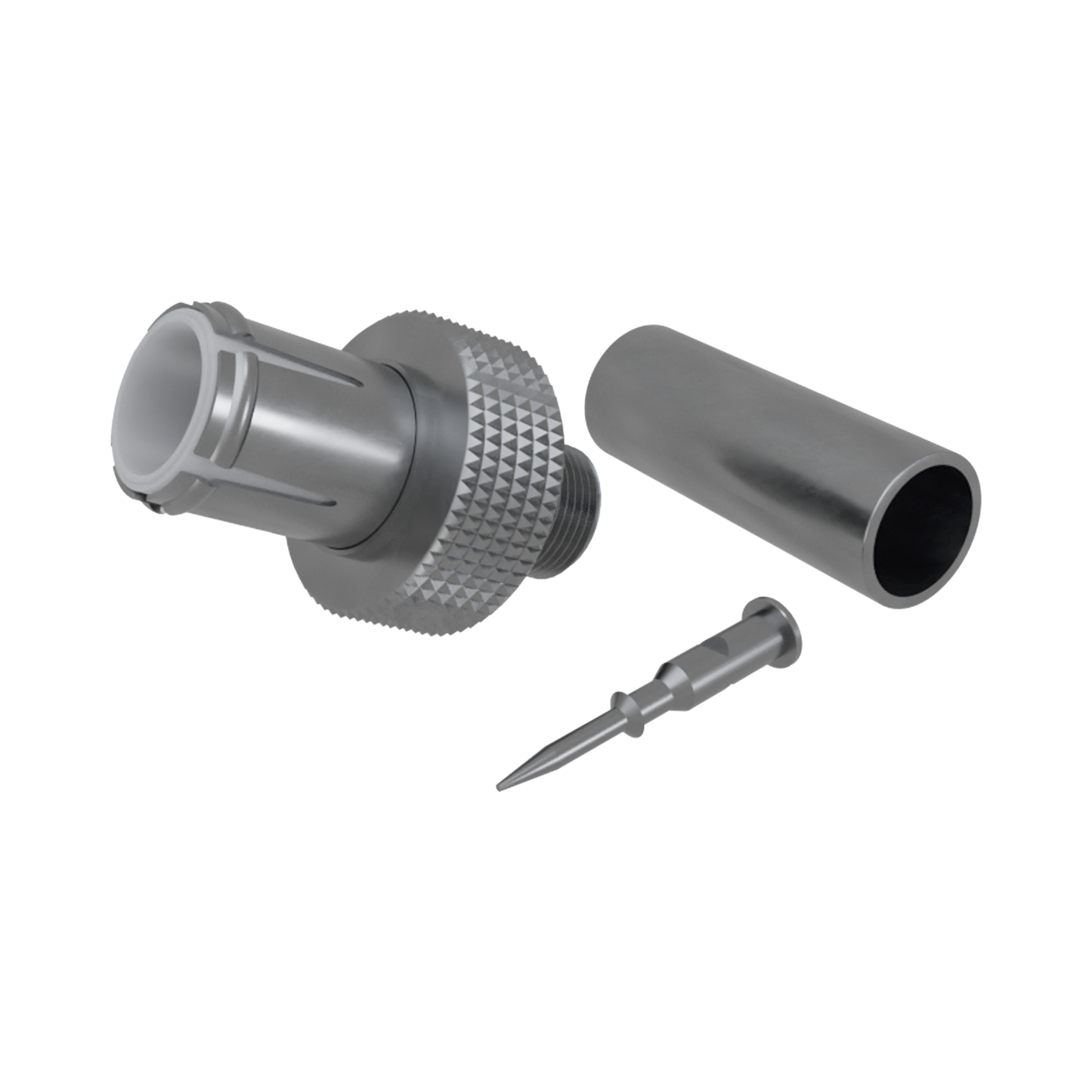 Conector BNC Hembra de Conexión Rápida, Anillo Plegable para RG-58/U Níquel/ Oro/ Delrin.