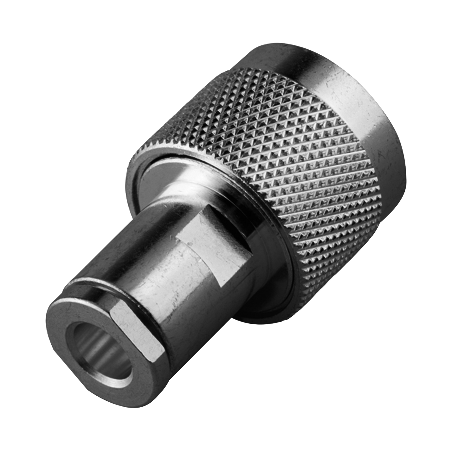 Conector N Macho de Rosca para Cable PROFLEX, Cable Grupo P, Plata/ Oro/ Teflón.