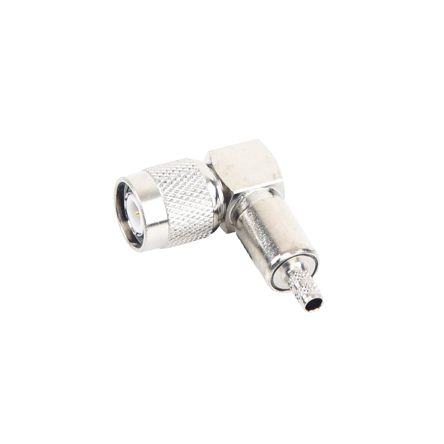 Conector TNC Macho en Ángulo Recto para Cable RG-58/U, LMR-195 Níquel/ Oro/ Teflón.?