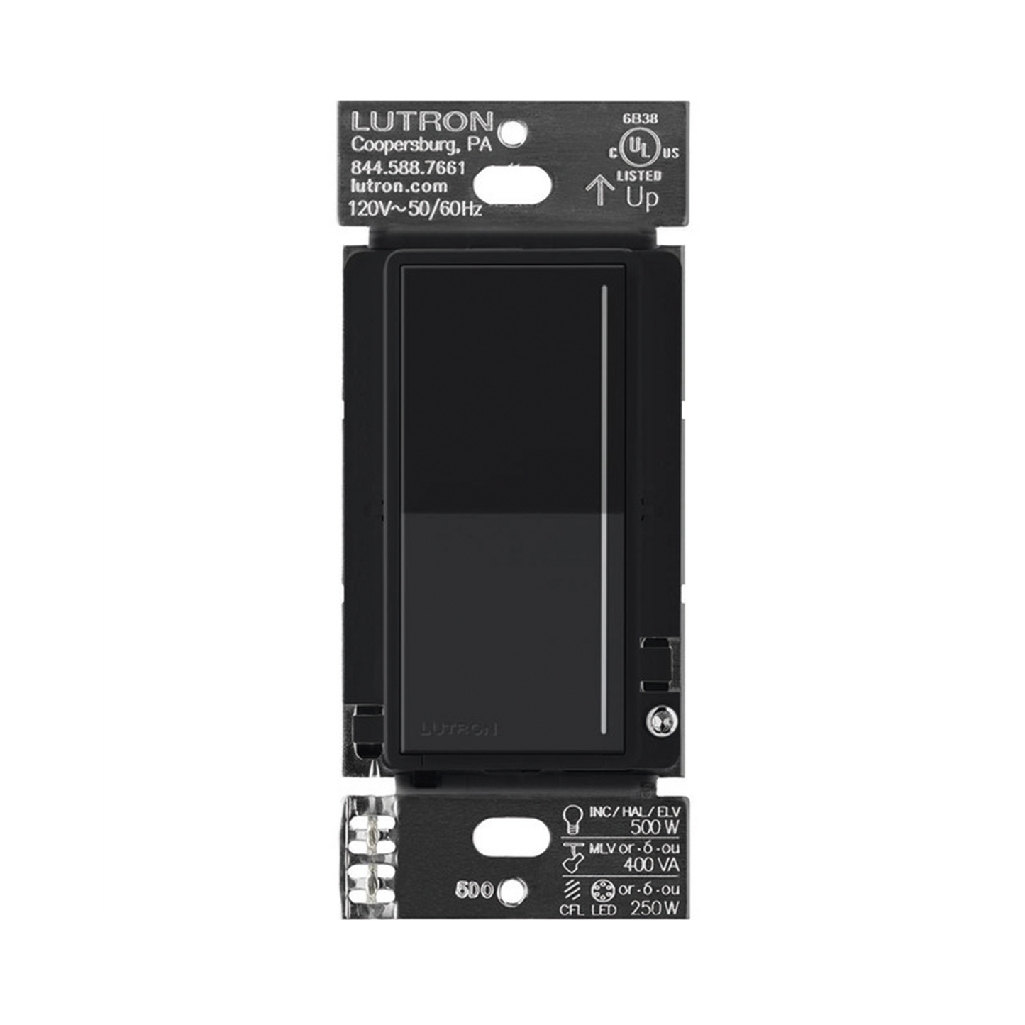 (RadioRa3) Atenuador táctil SUNNATA Dimmer PRO color negro para linea Radio Ra3, Requiere cable neutro 250W LED / CFL