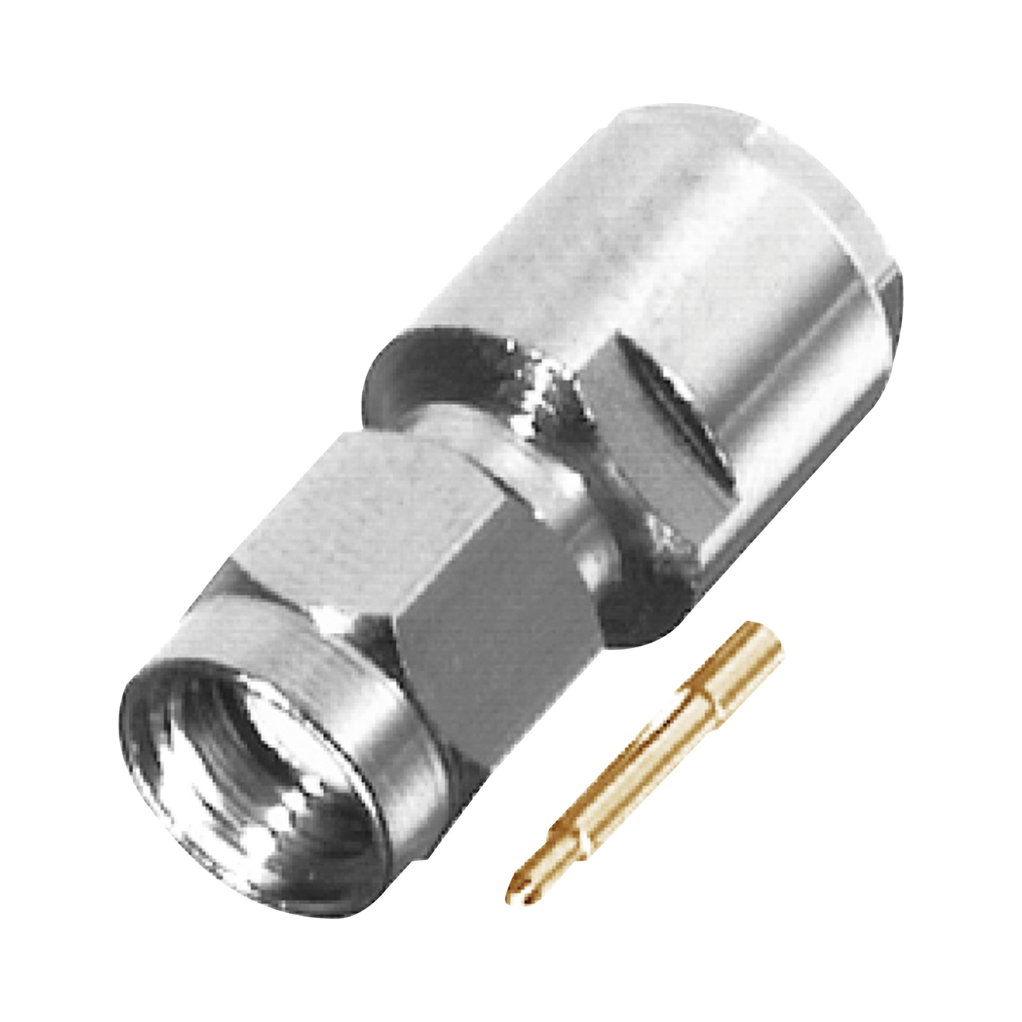 Conector SMA Macho de Rosca para RG-58/U, LMR-195, Grupo C, Níquel/ Oro/ Teflón.?