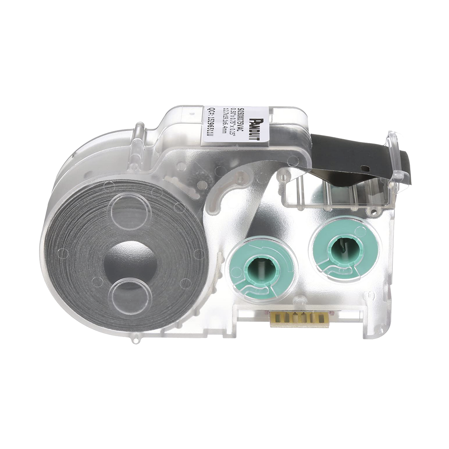 Casete de 350 Etiquetas Autolaminadas de 25.4 x 19.05 mm, para Cables de 2 a 4.1 mm de Diámetro, Área de Impresión Color Blanco