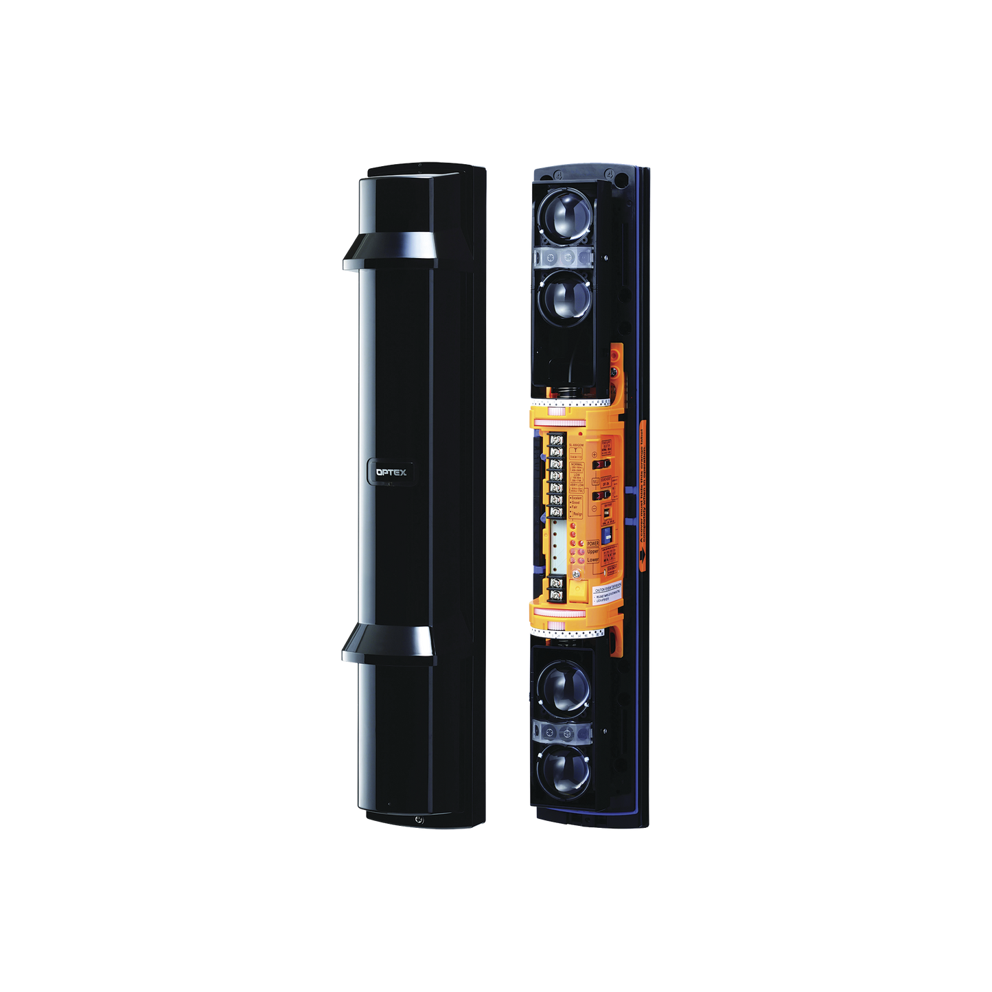 Barrera fotoelectrica de 200 metros 4 rayos 4 canales doble modulación y control de potencia del rayo