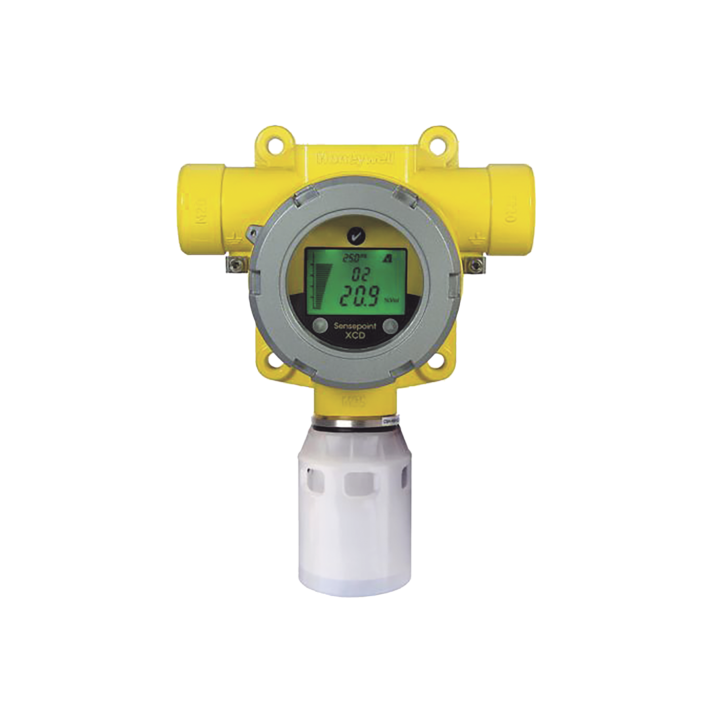Detector De Gas Fijo, Con Sensor De Oxigeno EC 0-25% V/V, Para Gases Combustibles, Salida 4-20 mA, Certificación UL/c-UL/INMETRO, Entradas 2x3/4" NPT, Carcasa Pintado De Aluminio Grado Marino LM25,Rango de Gas Fijo, Serie Sensepoint XCD