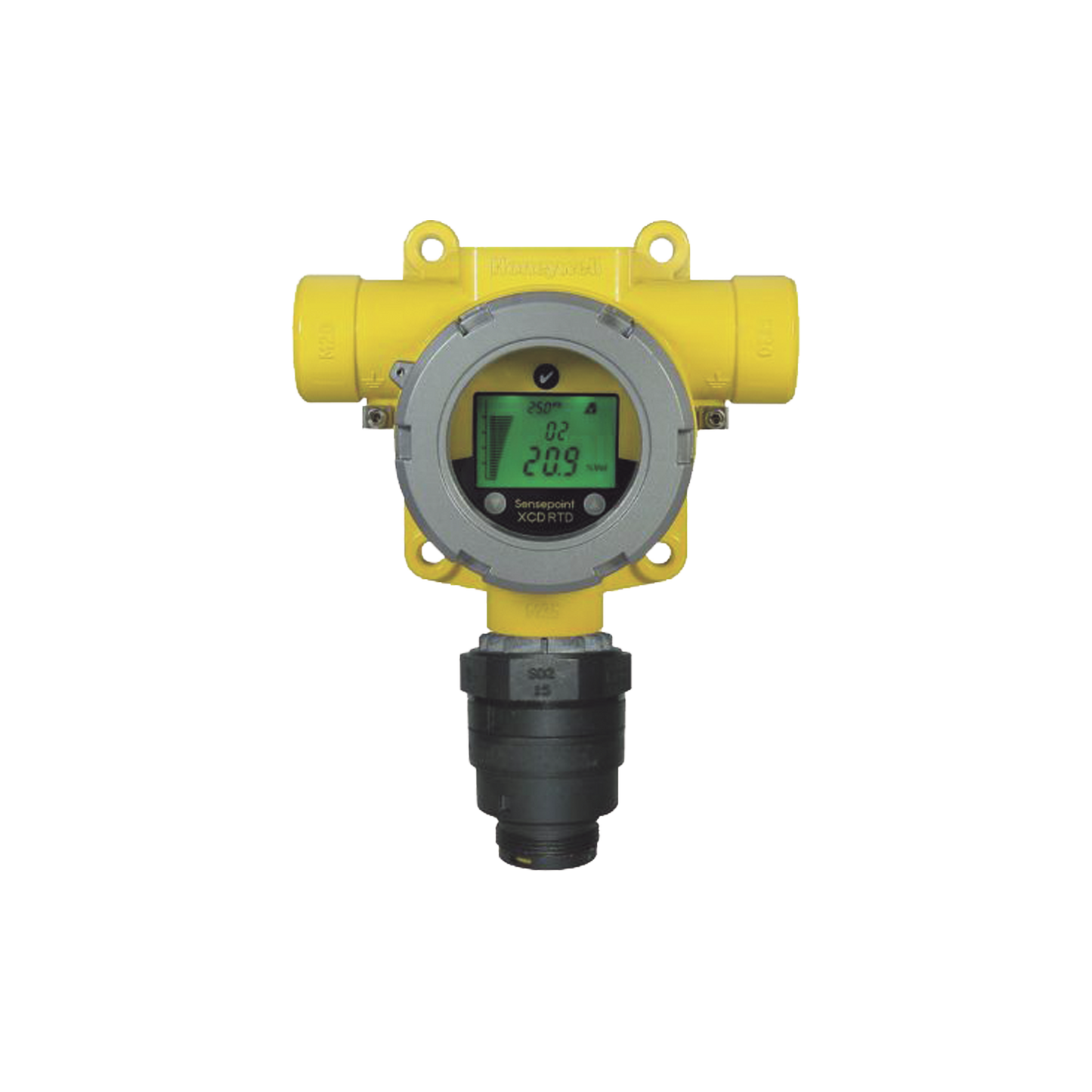 Detector De Gas Fijo Remoto, Con Sensor De Oxigeno (O2) 0-25%, Carcasa Aluminio, Clase I, Div 2, Salida 4-20 mA, 3 Reles, Serie Sensepoint XCD RTD